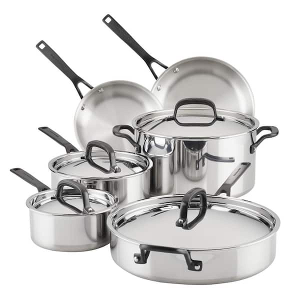 10-Piece Stainless Steel Induction Cookware Set
