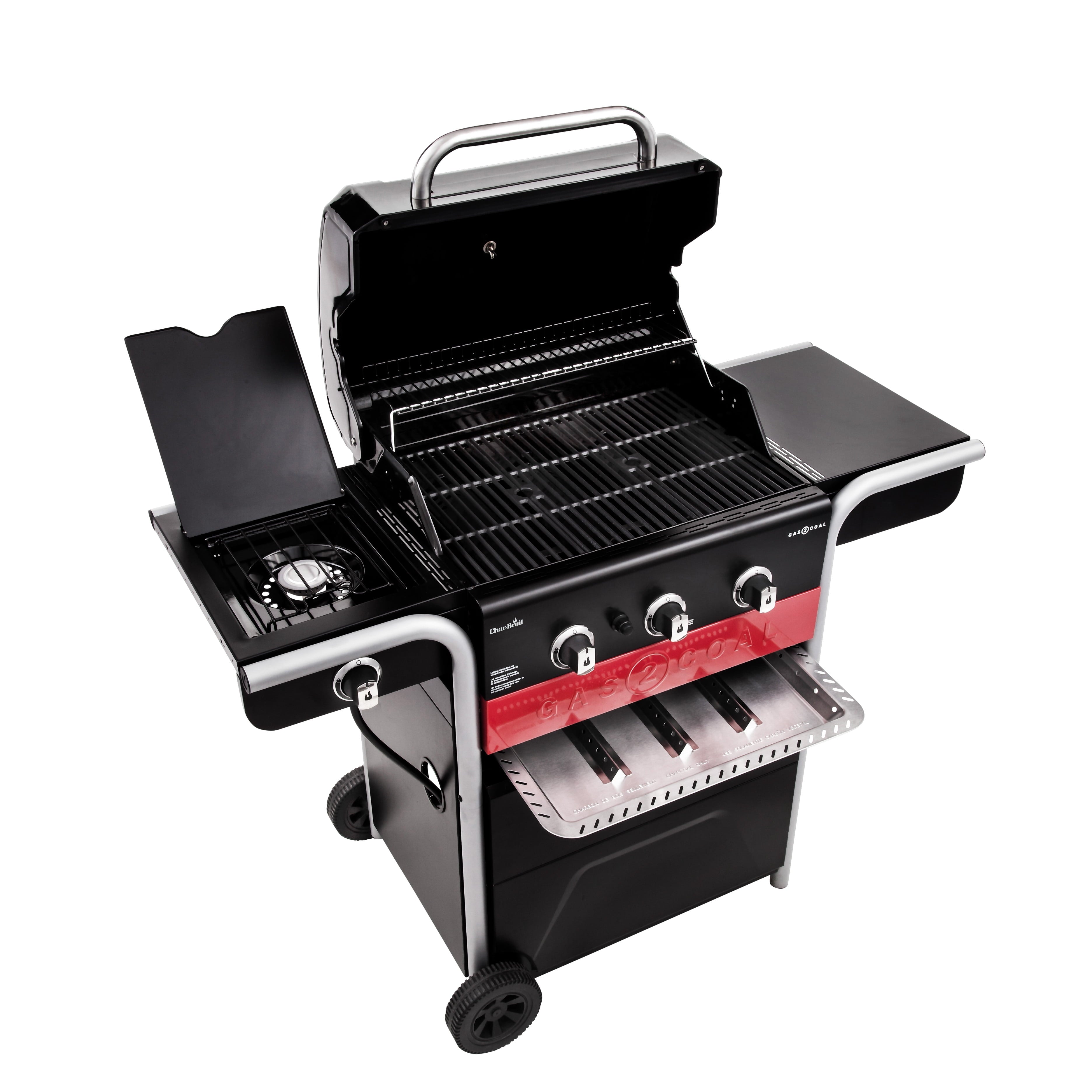 Gas2Coal 3-Burner LP Gas & Charcoal Outdoor Combination Grill