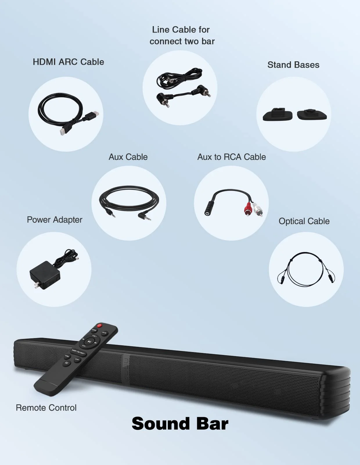 Puxinat 2 in 1 Separable Sound Bars for TV
