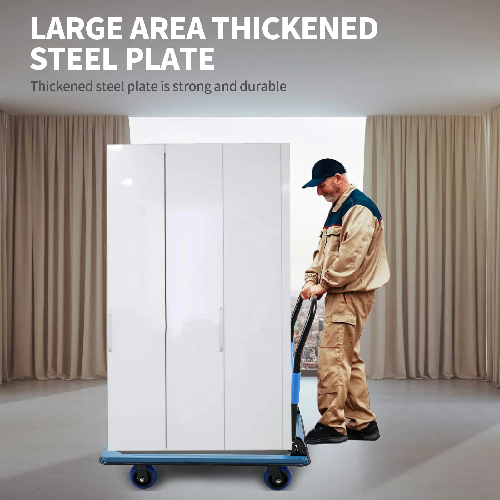 Lomive Platform Truck. 1100Lbs Hand Truck Push Cart Dolly