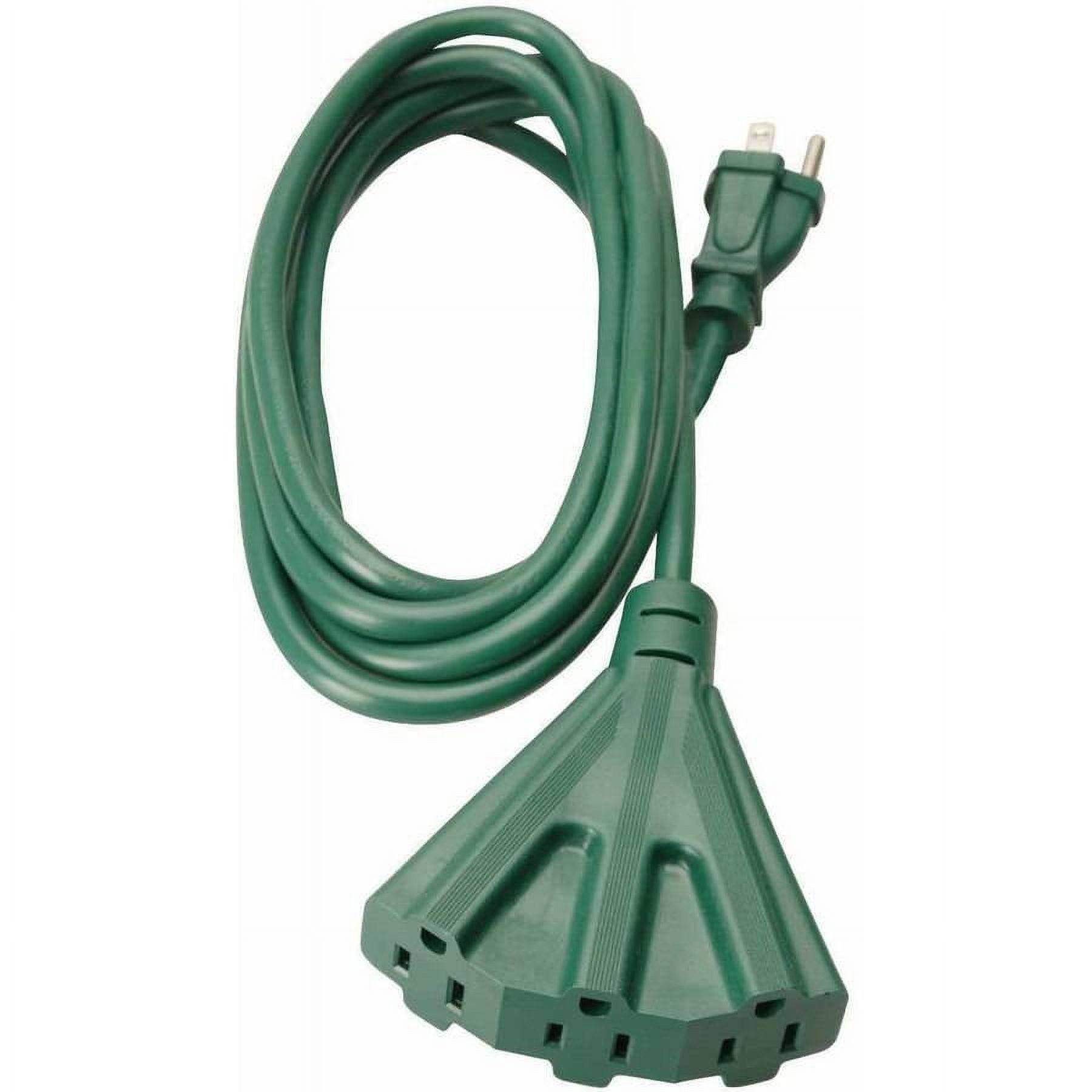 Woods 2466 8-Foot Outdoor Extension Cord with 3-Outlets, Green
