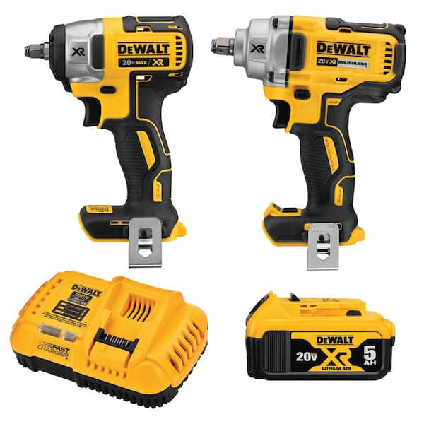 20V MAX XR Cordless Automotive 2 Tool Combo Kit with (1) 1/2 in.. (1) 3/8 in. Impact Wrench and (1) 5.0Ah Battery