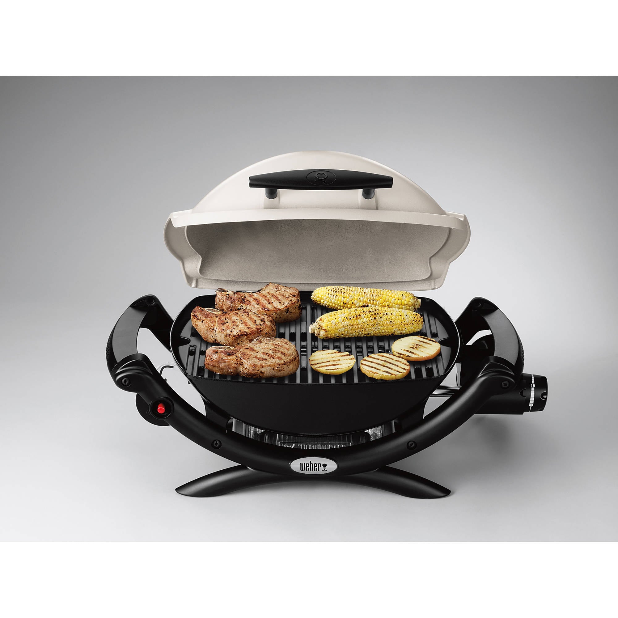 Q 1000 1-Burner Portable Gas Grill. Titanium