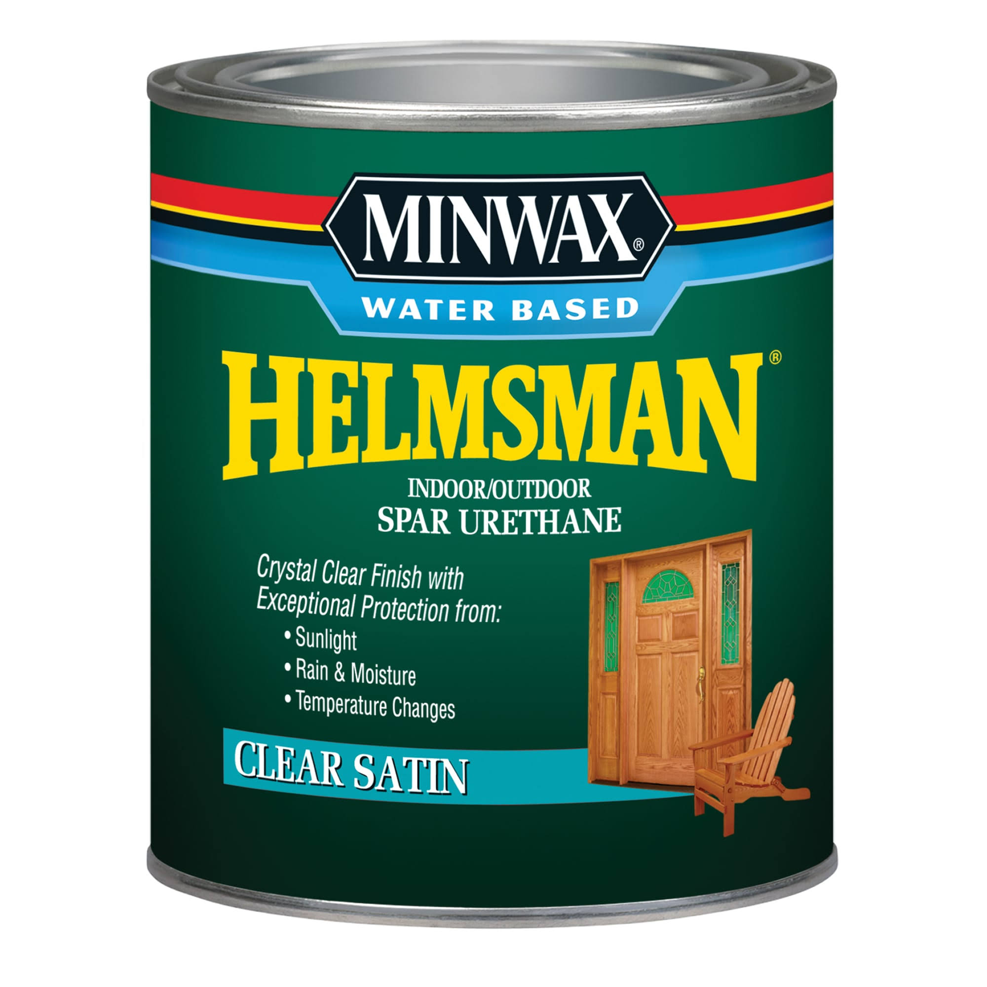 Helmsman 1-Quart Satin Water-Based Spar Urethane, Minwax, 630520444