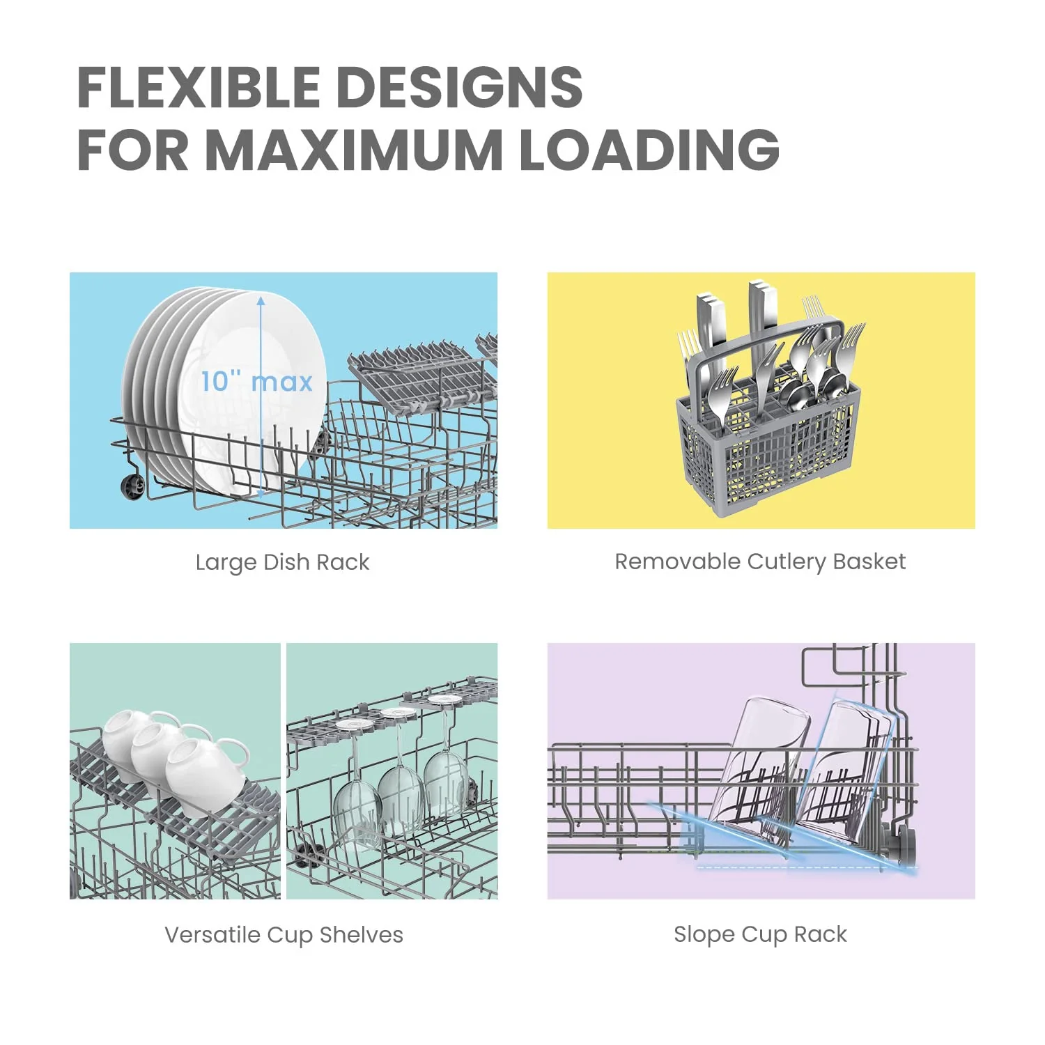 COMFEE' Portable Countertop Dishwasher for Dorm. RV& Apartment