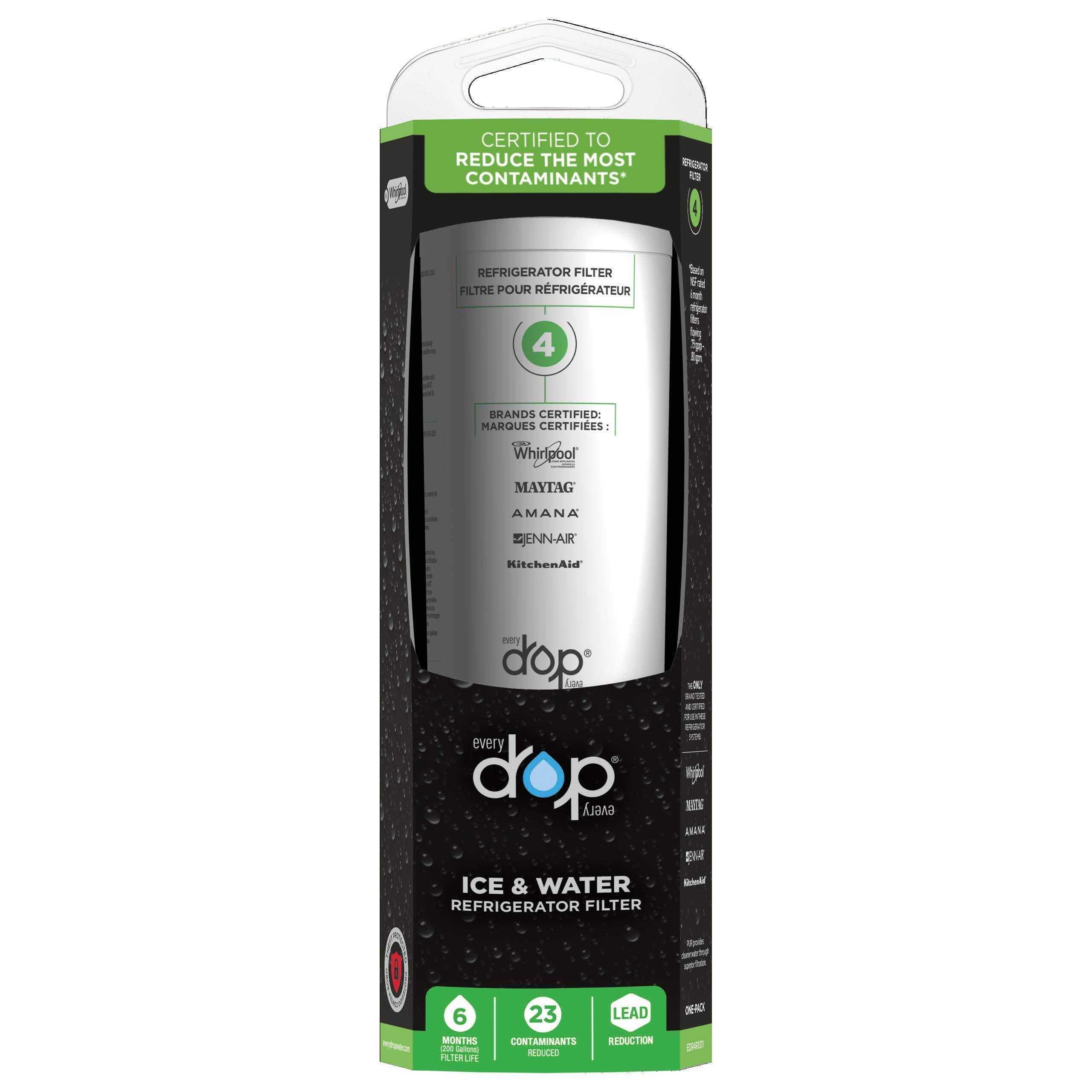 EveryDrop Refrigerator Water Filter 4 by Whirlpool , EDR4RXD1 1 Pack