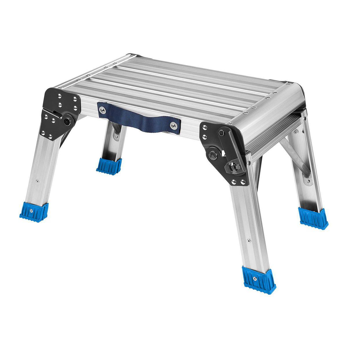 Step Stool and Working Platform 350 lbs. Capacity Foldable Anodized Aluminum by HAUL-MASTER