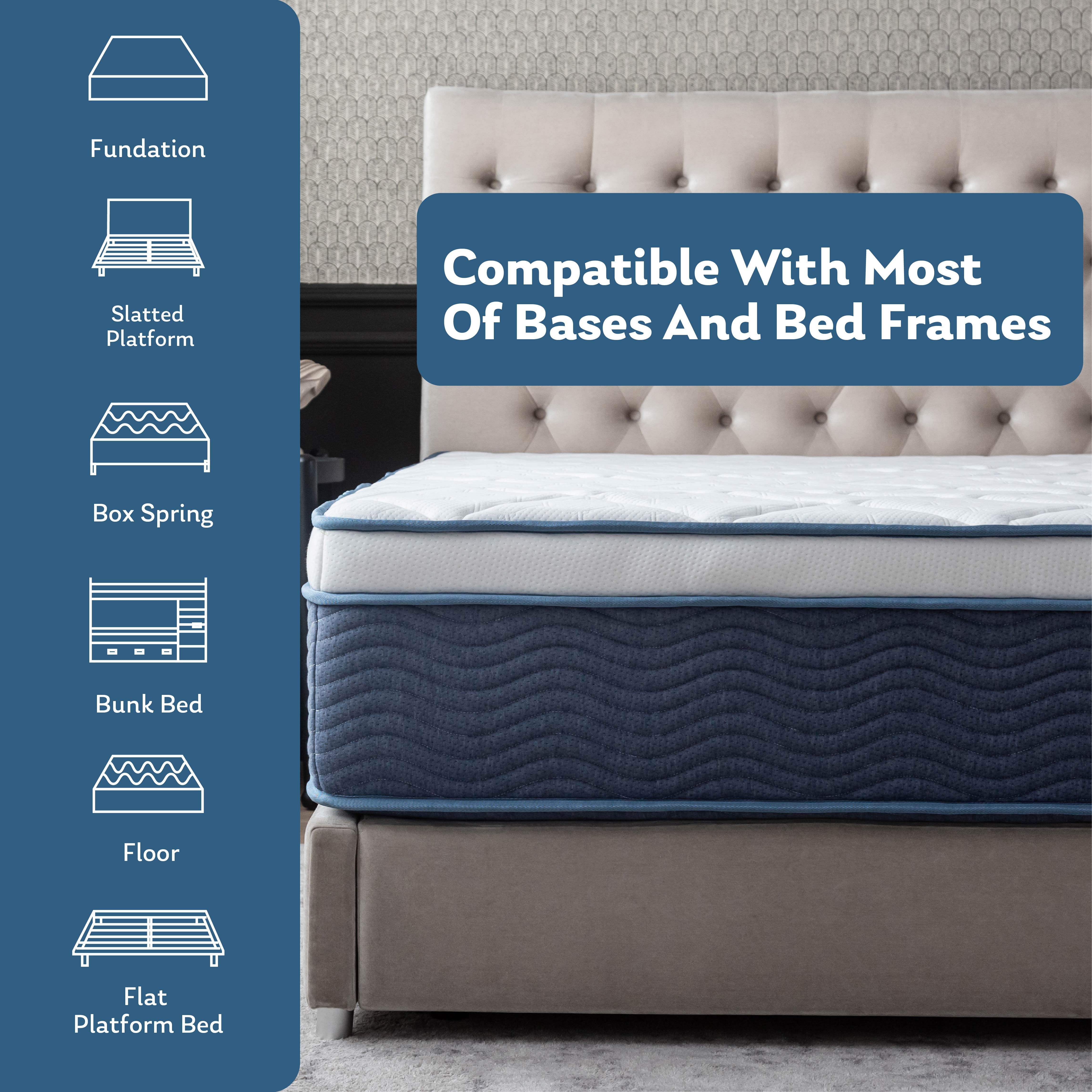 13 Hybrid of Gel Memory Foam and Pocket Spring Mattress. King