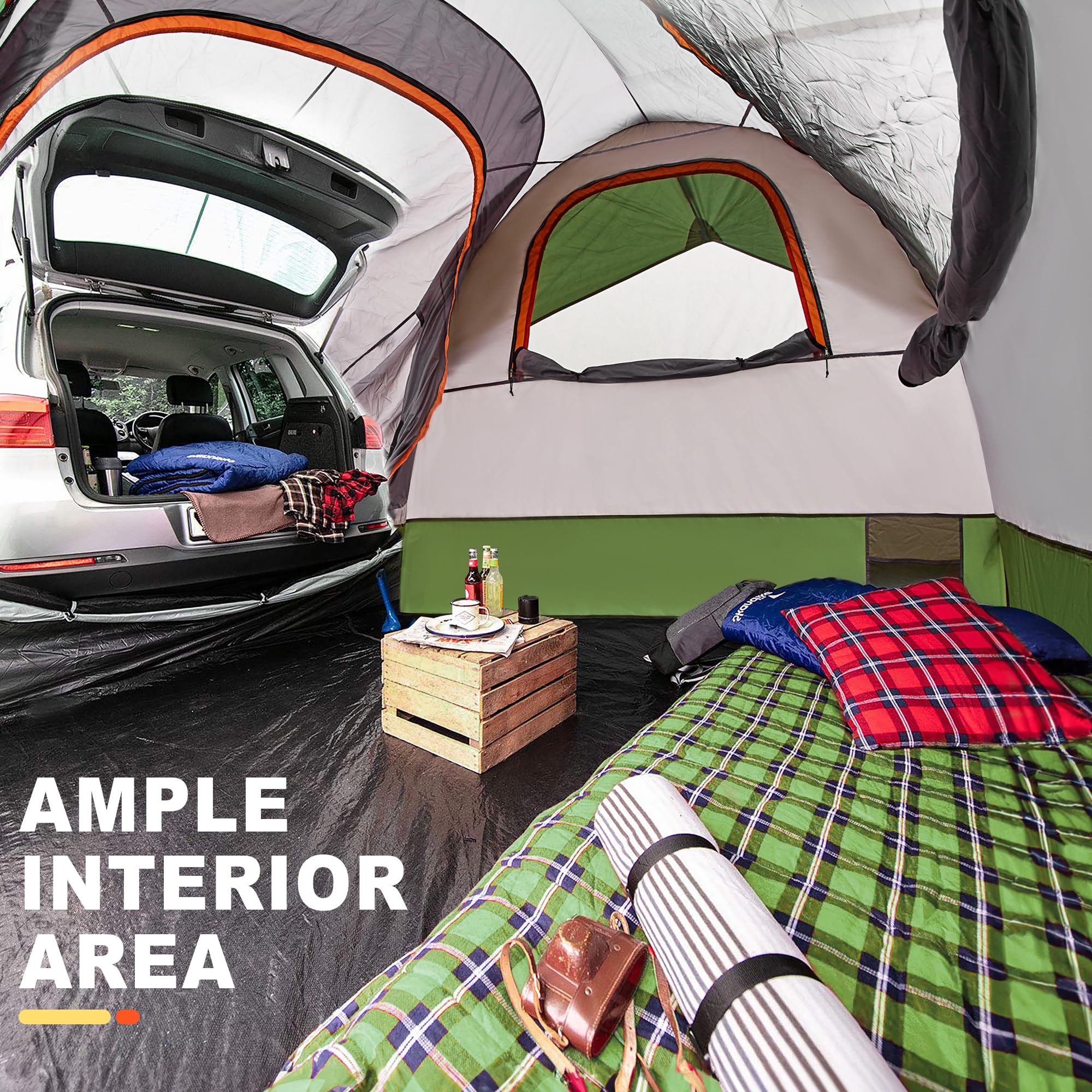 GoHimal Waterproof SUV Tent for Camping. 8FT L x 8FT W x 7.2FT H