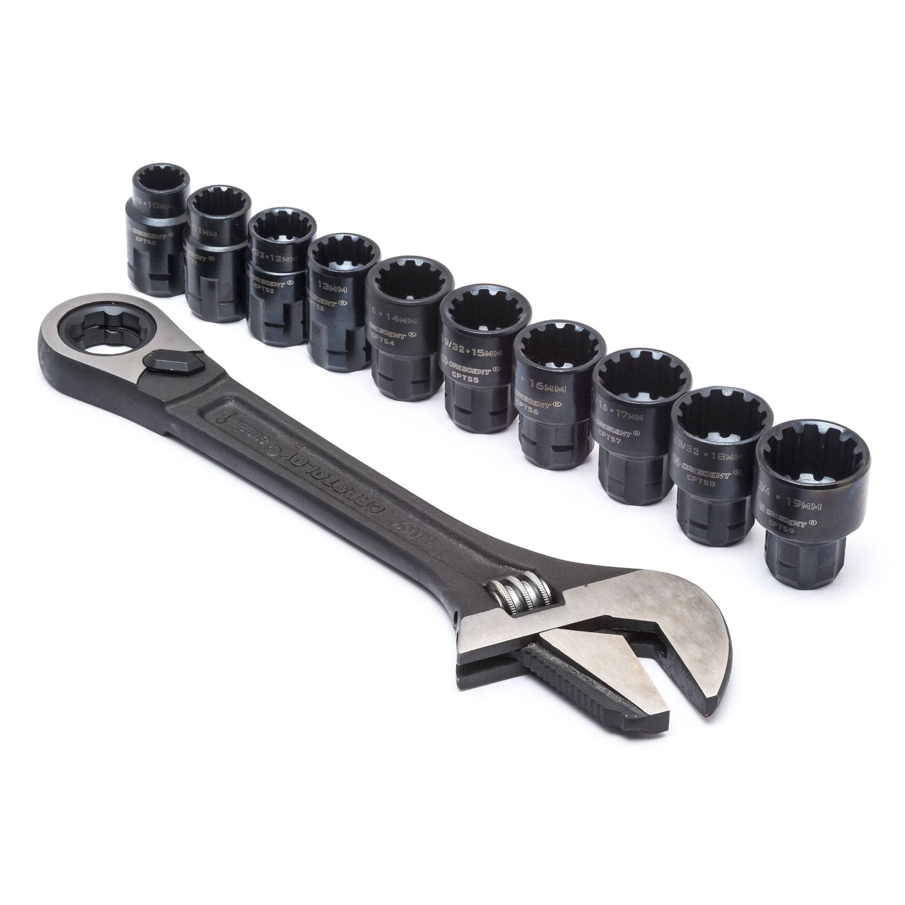 Crescent Pass-Thru Adjustable Wrench Set - 11pcs