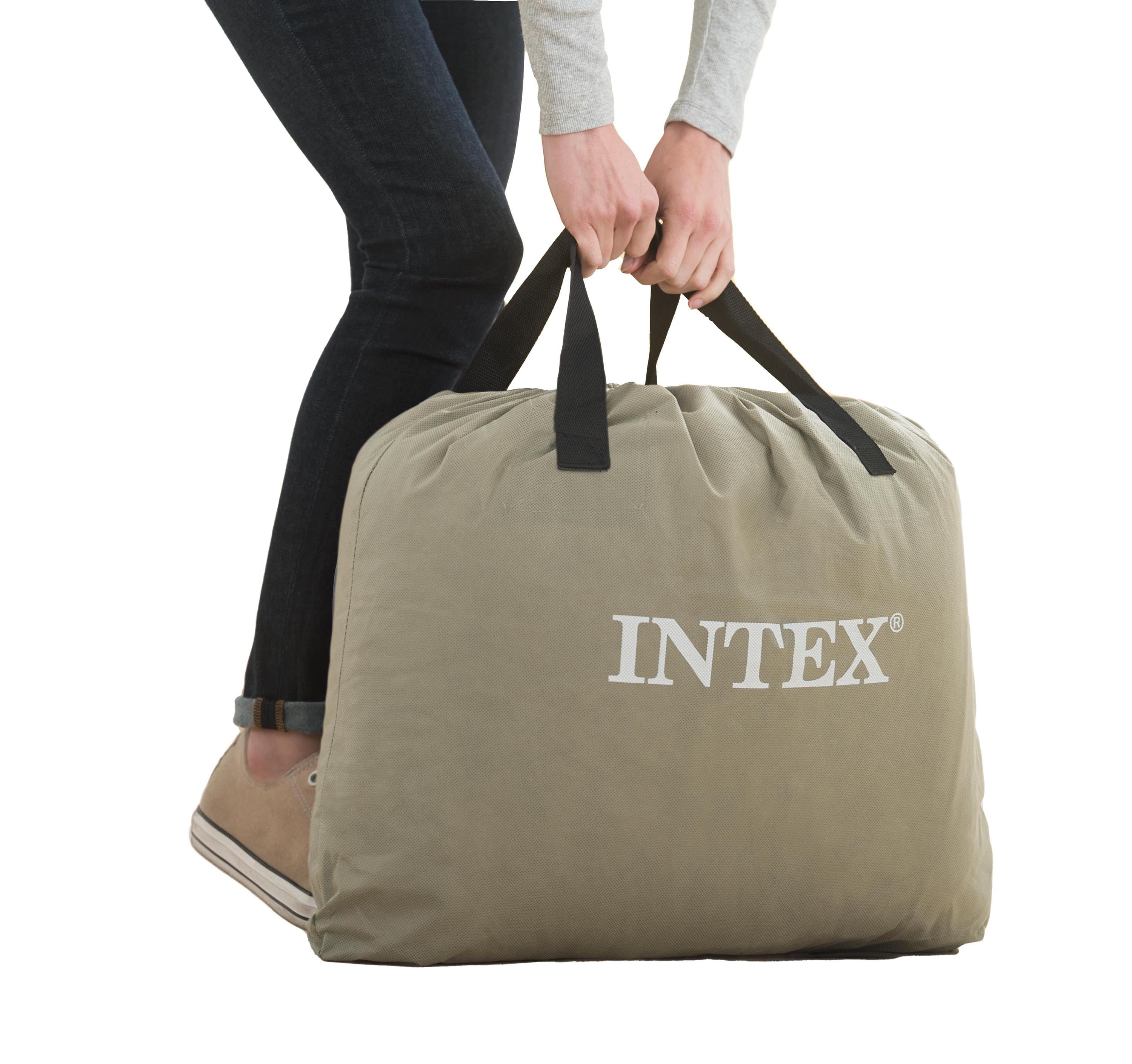 20 Dura-Beam Deluxe Raised Air Bed Mattress with Internal Pump - Queen