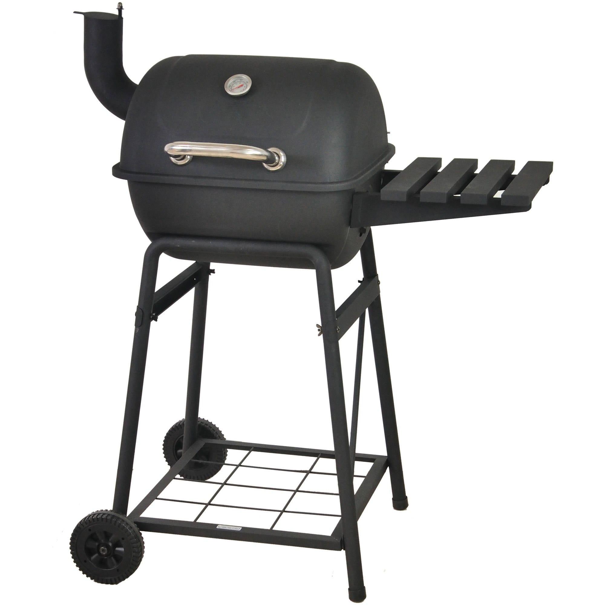 26 Mini Barrel Charcoal Grill with Side Shelf. Black. CBC1760W