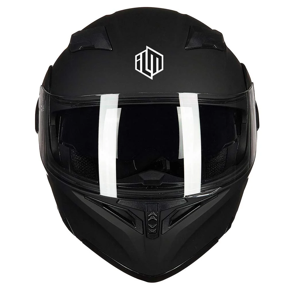 ILM Motorcycle Dual Visor Flip up Modular Full Face Helmet DOT