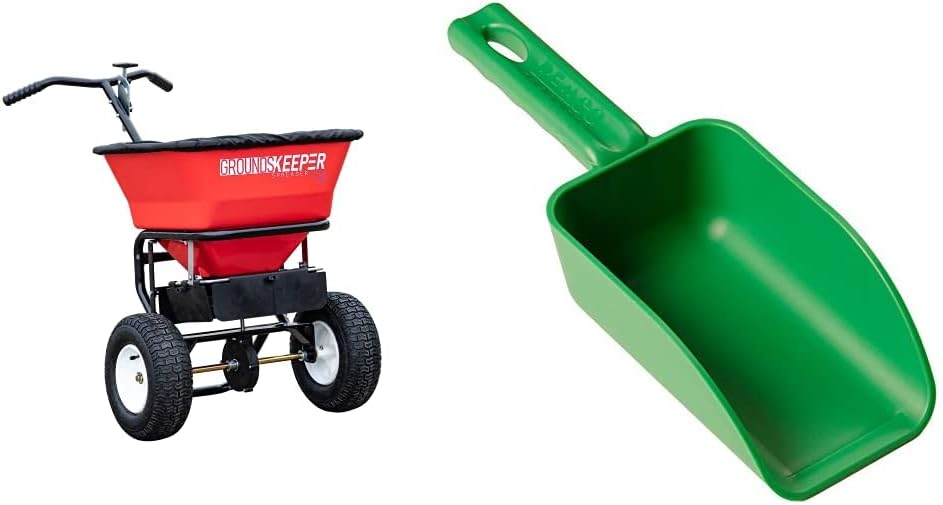Multi-Purpose Walk Behind Push Spreader 3039632R Grounds Keeper. 100 Pound Capacity. Multi Use Tool for Grass Seed. Salt. De-Icer. Fertilizer and Seeds � Spreader