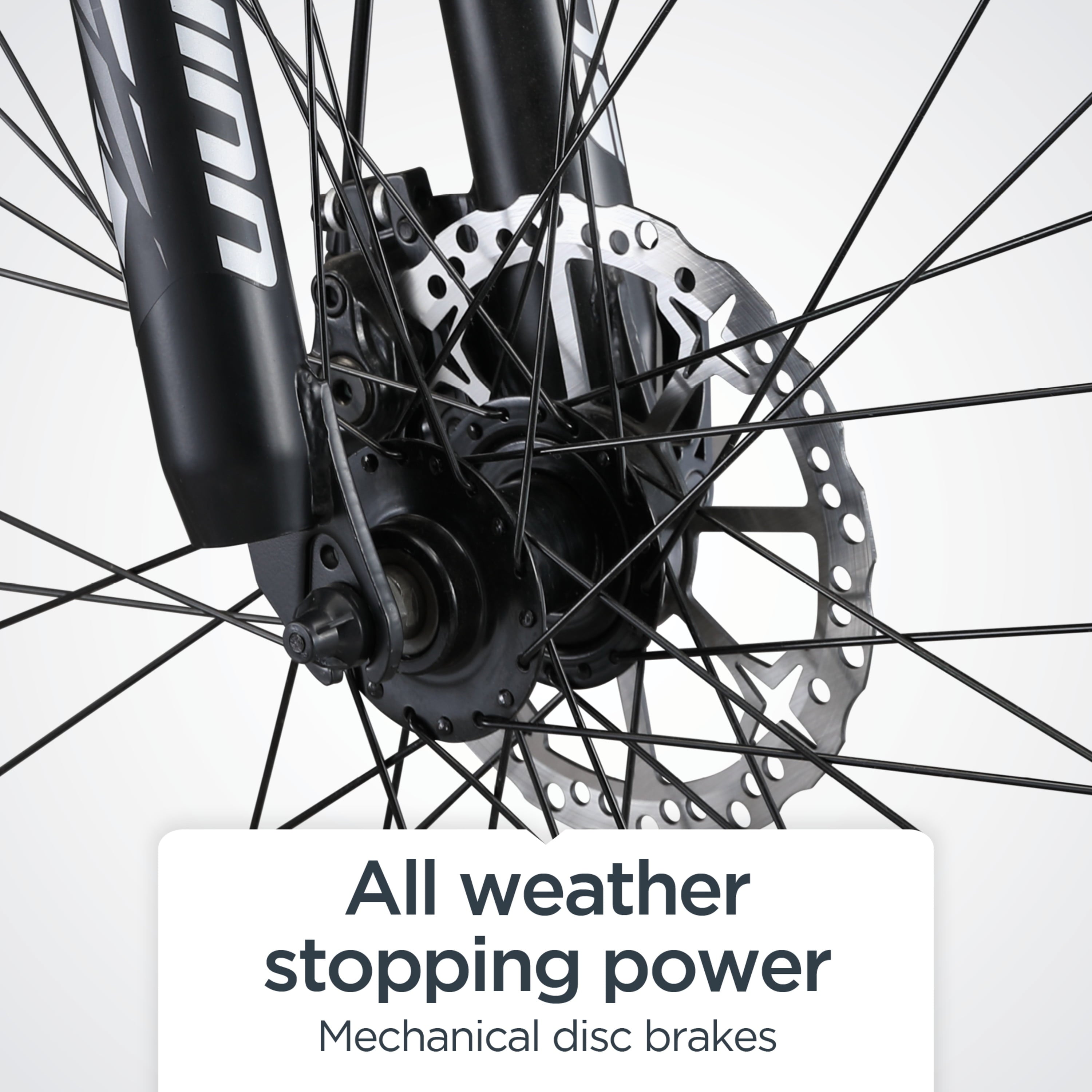 Taff Mountain Bike. 29-Inch Wheels. 8 Speeds. Black / White