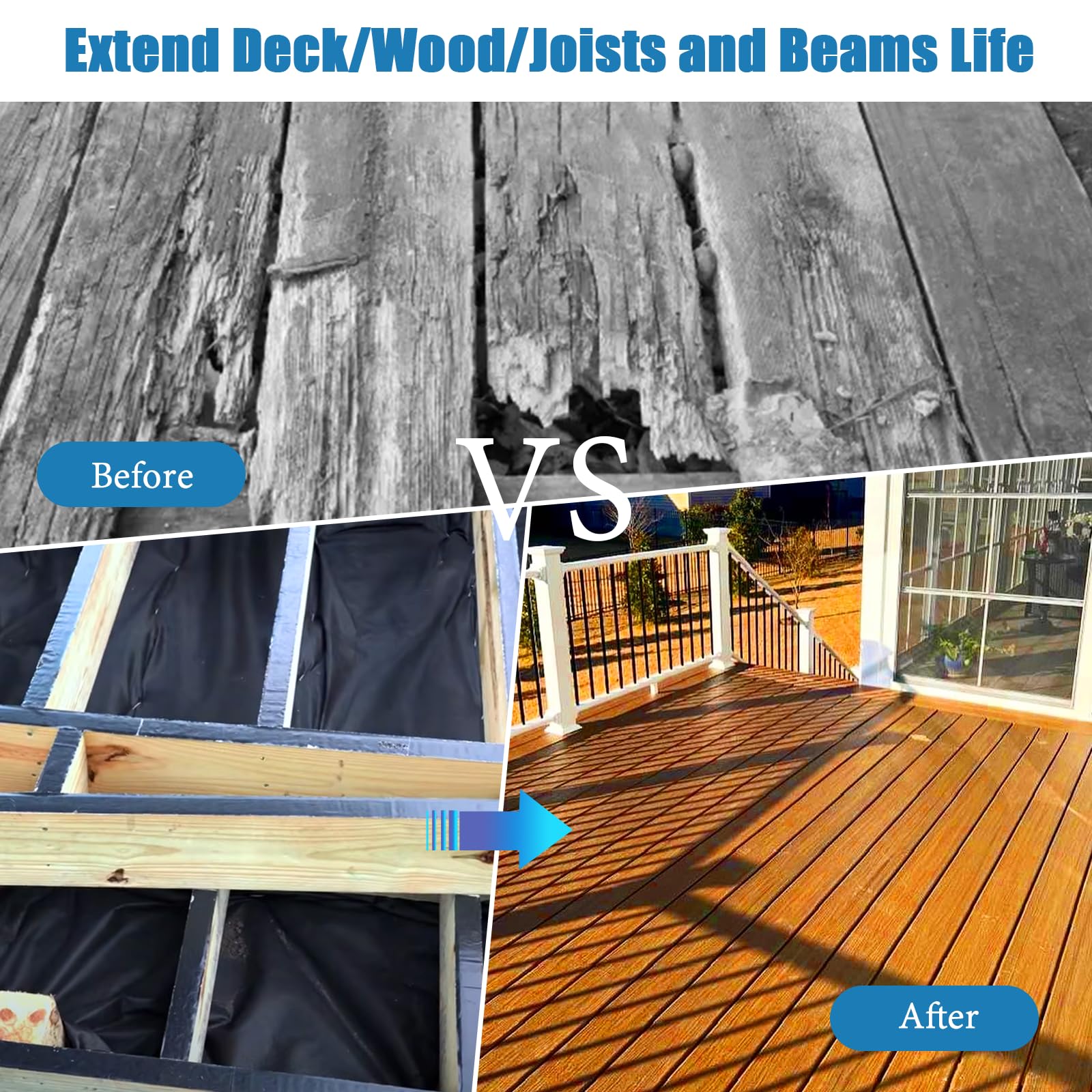 Heelos 10 Pack Joist Tape for Decking 2''??50'