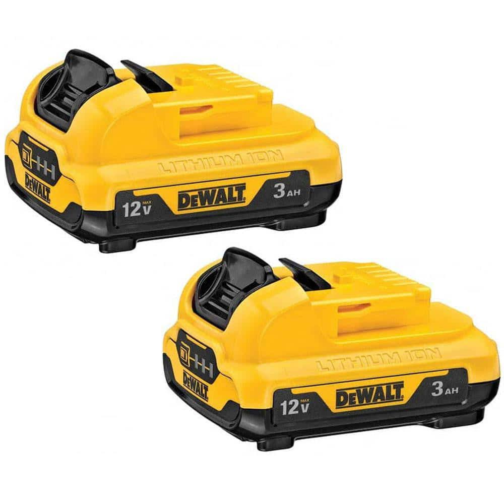 DeWalt Power Tool Battery: 12V, Lithium-Ion - 3 Ah, 0.5 HR Charge Time, Series 12V Max | Part #DCB124-2