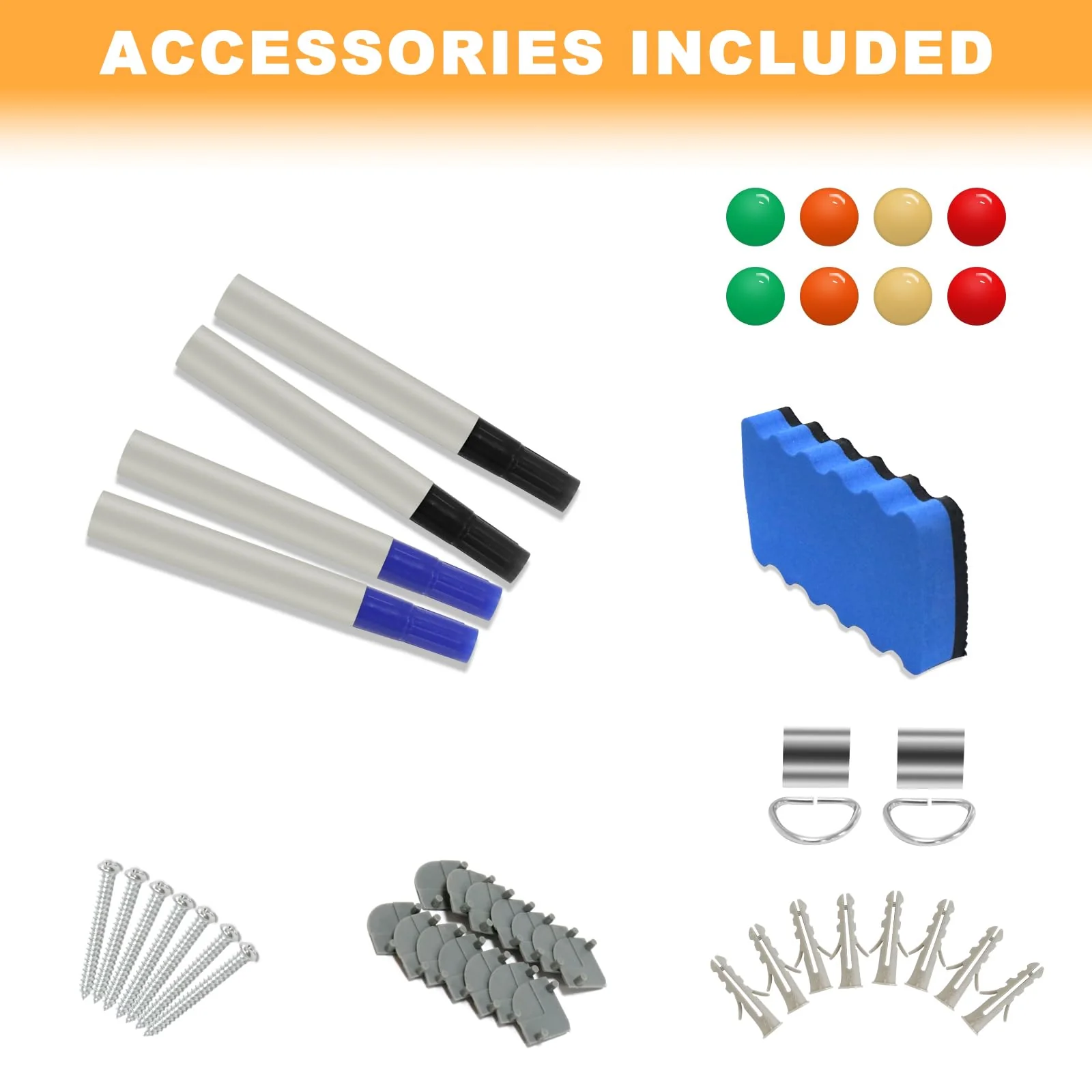 H-Qprobd Dry Erase Board for Wall 72x40 with Long Pen Tray