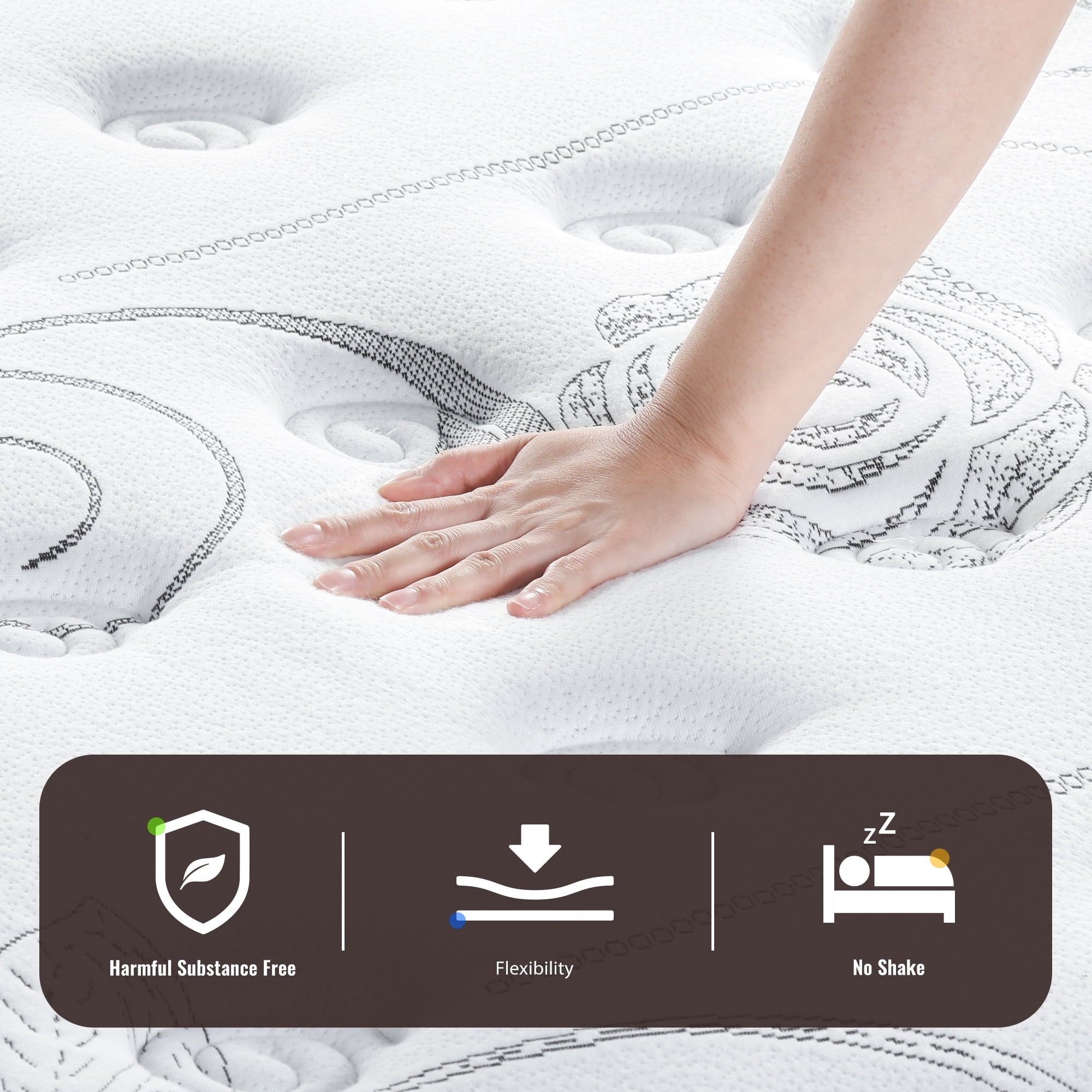 13 Inch Ultra Support Gel Hybrid Memory Foam Mattress. Queen