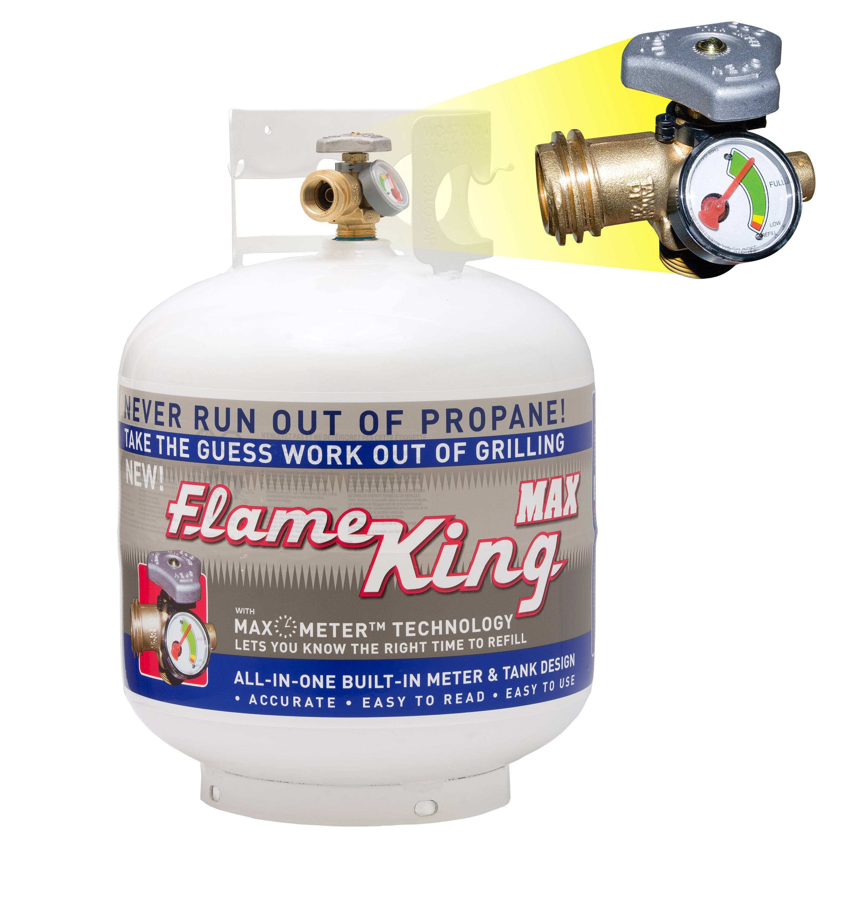 Flame King 20 lbs Empty Propane Cylinder with Built-In Gauge