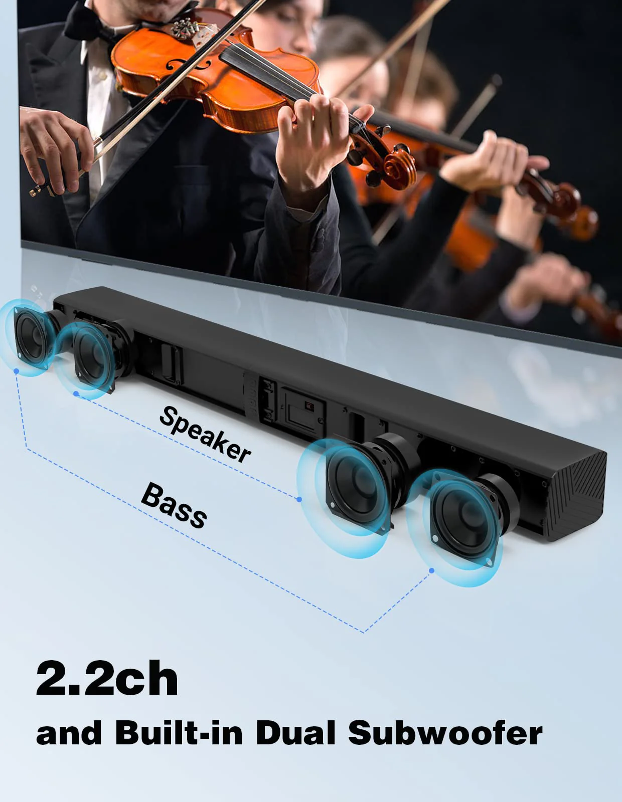 Puxinat 2 in 1 Separable Sound Bars for TV