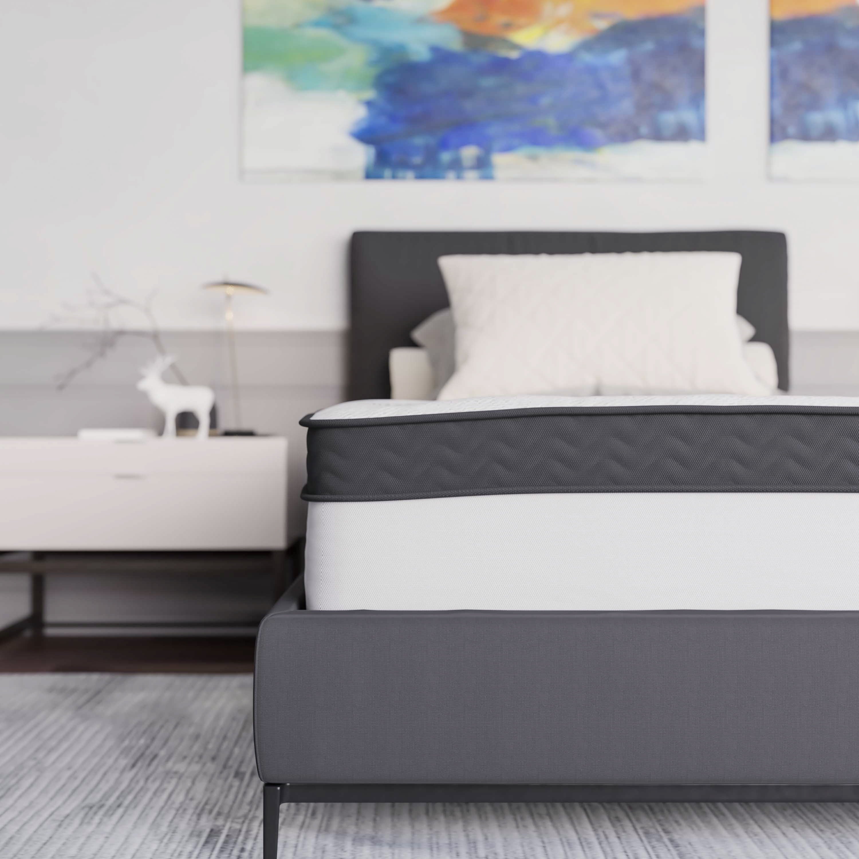 Furniture Capri Comfortable Sleep 12 Medium Tight Top Hybrid Pocket Spring Mattress. Twin