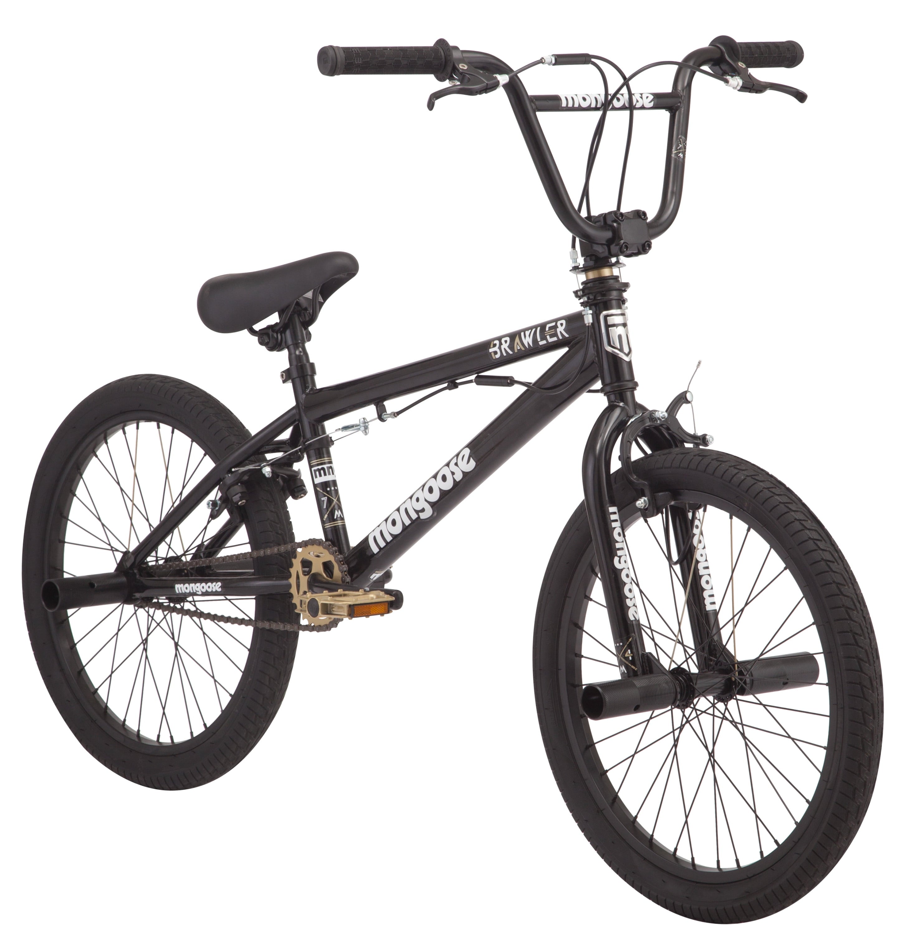 BRAWLER Boys' Freestyle BMX Bike. 20 wheels. Black-Instock
