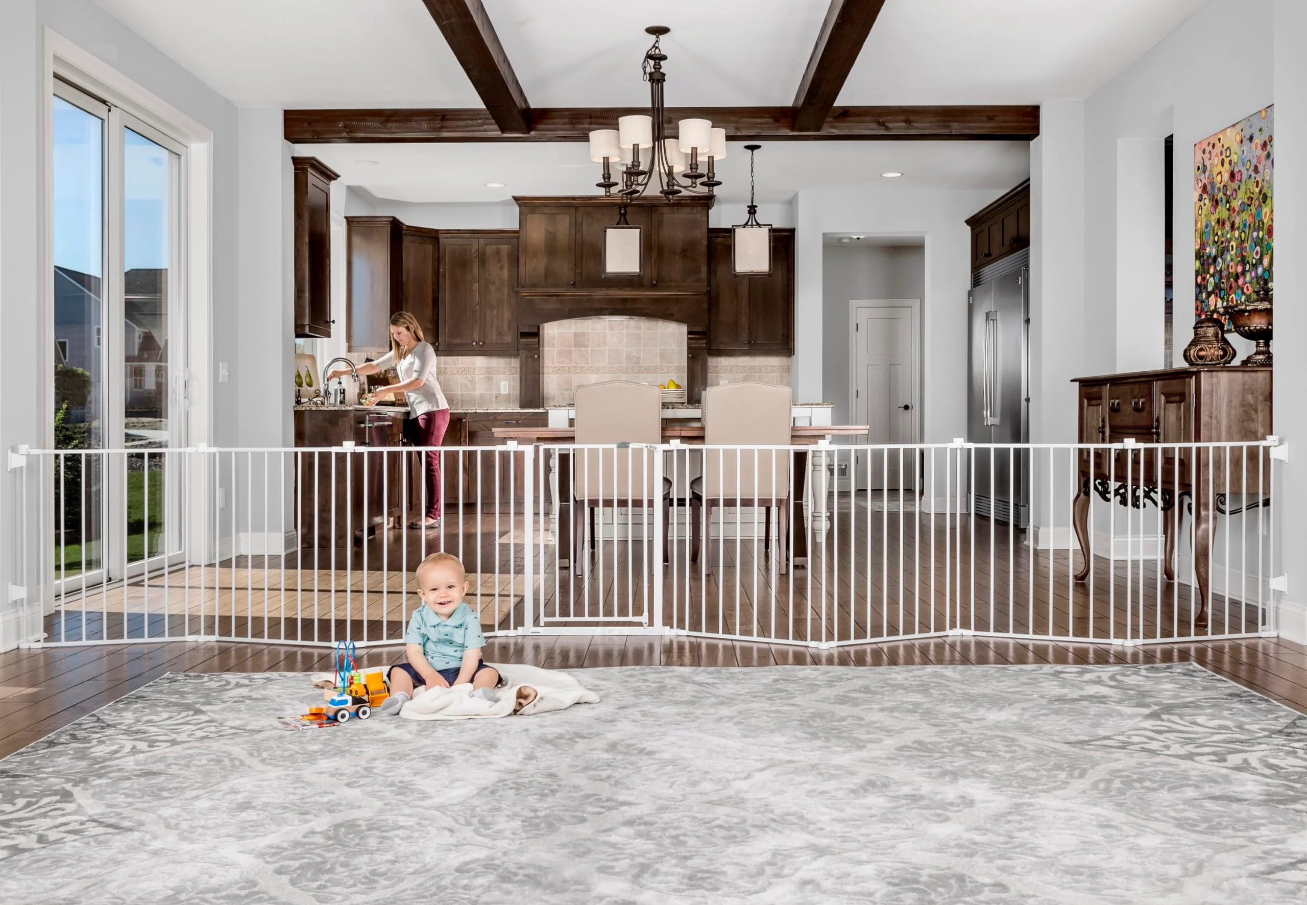 Regalo 192 Inch Super Wide Adjustable Baby Gate and Play Yard