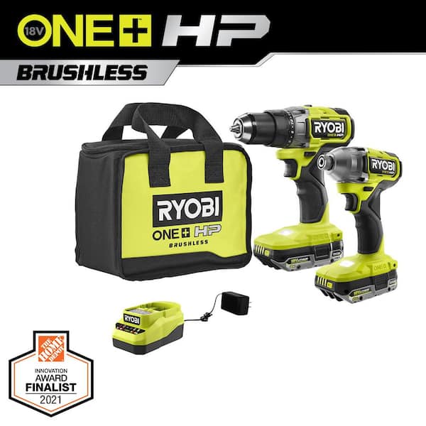 ONE+ HP 18V Brushless Cordless 1/2 in. Drill/Driver and Impact Driver Kit w/(2) 2.0 Ah Batteries. Charger. and Bag