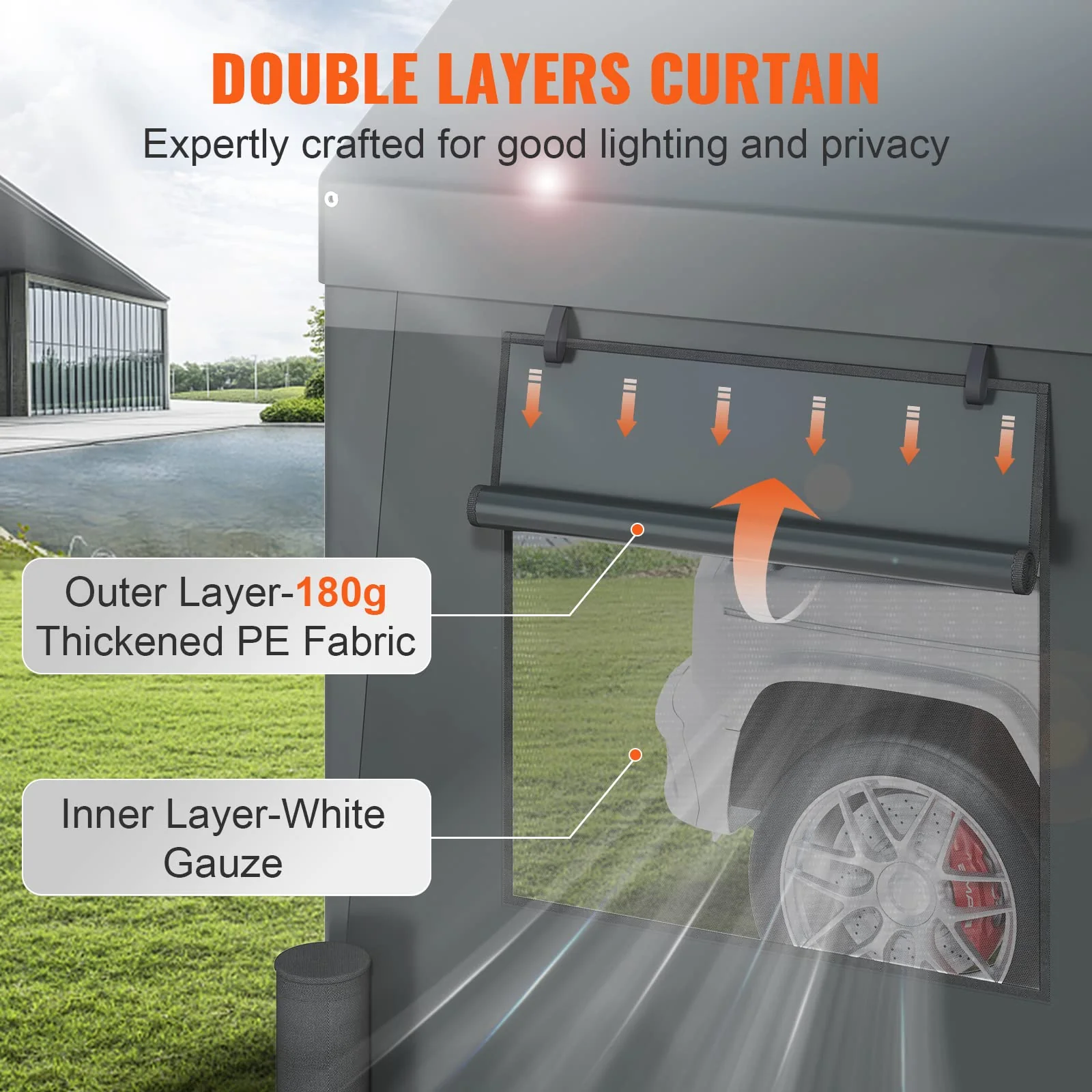 VEVOR Carport 10x20ft. Car Canopy Portable Garage