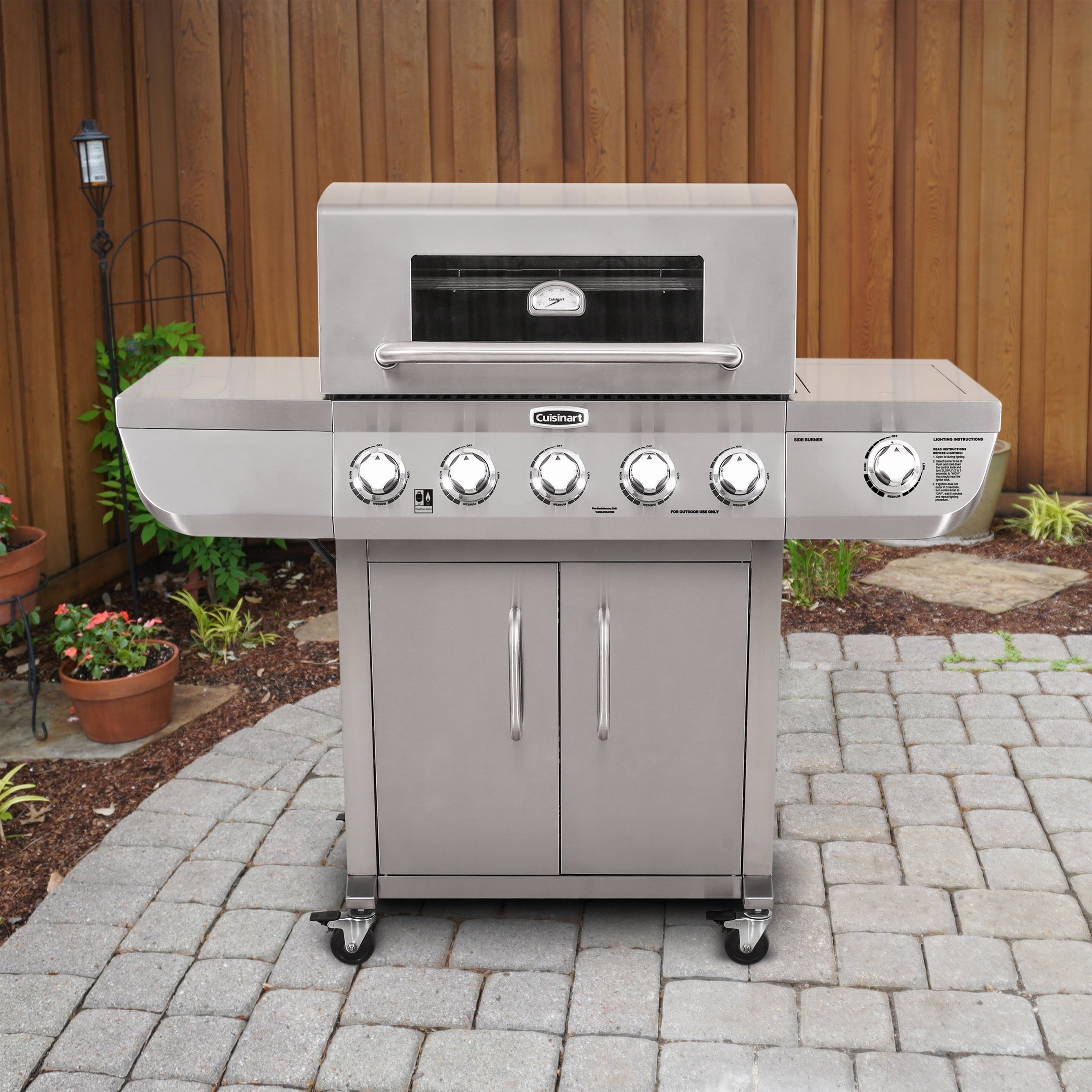 Five Burner Dual Fuel Gas Grill