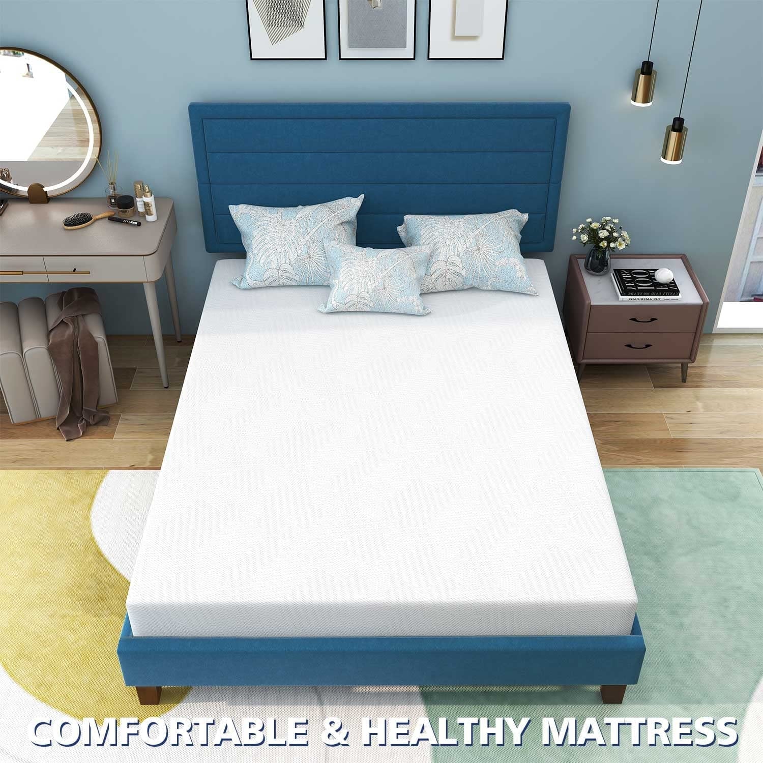 Twin Mattress - Memory Foam Mattress 5-Layer Comfort Supportive Medium-Firm Mattress in a Box with Breathable Cover. Made in USA. CertiPUR-US Certified for Single Bed Guest Room