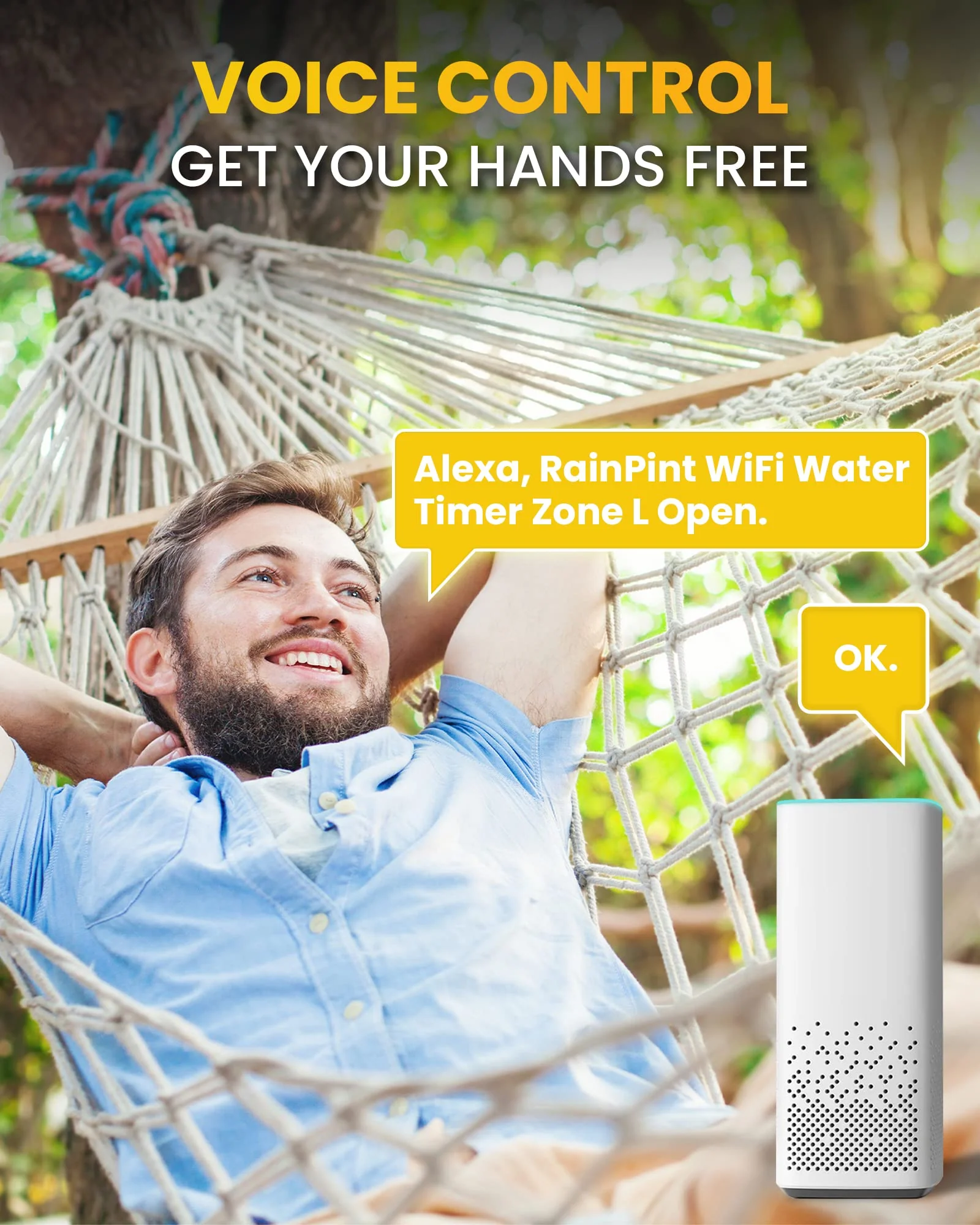 RAINPOINT Sprinkler Timer WiFi Water Timer with Brass Inlet