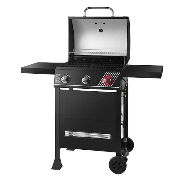 3-Burner Propane Gas Grill in Matte Black with TriVantage Multi-Functional Cooking System