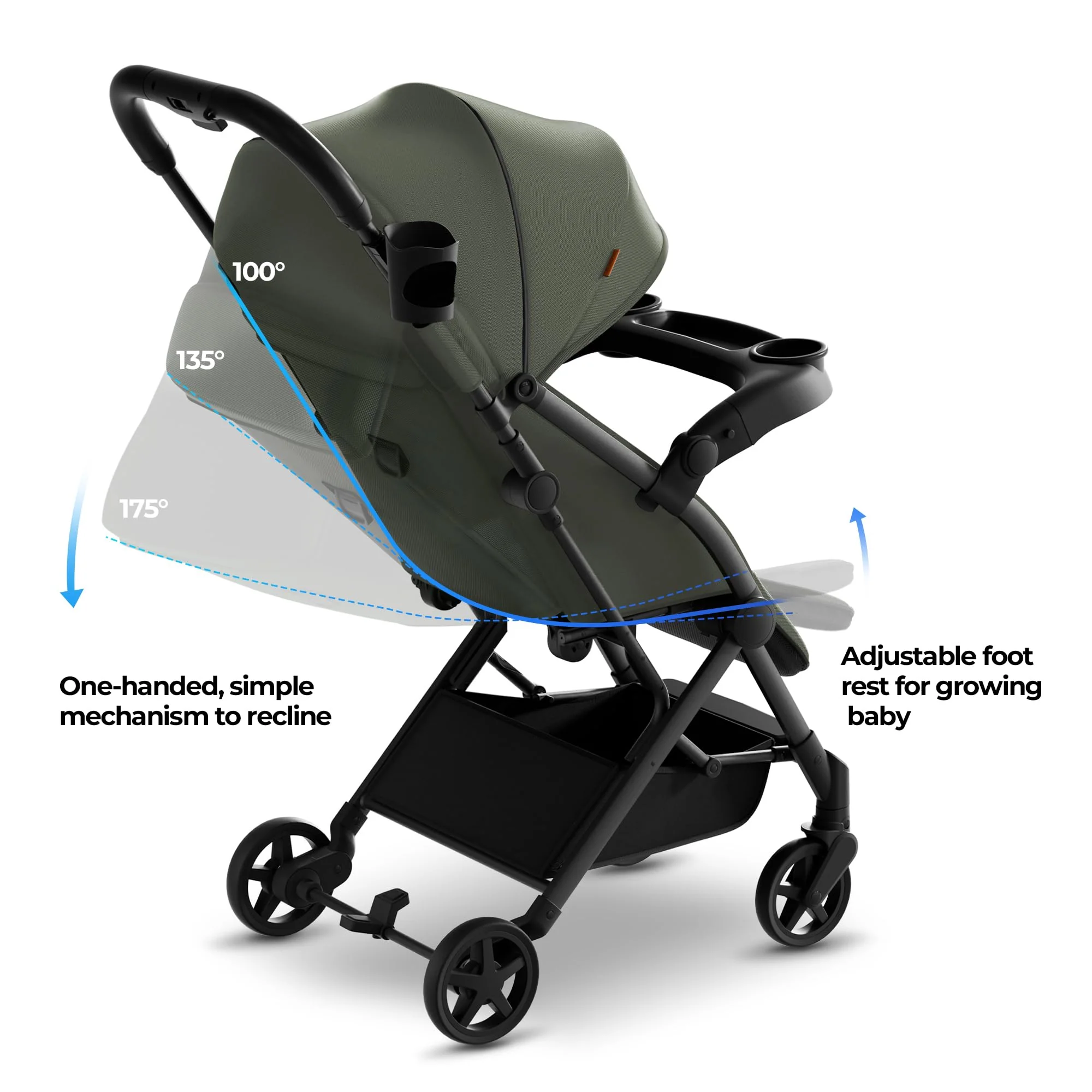 Mompush Lithe V2 Lightweight Compact Fold Stroller