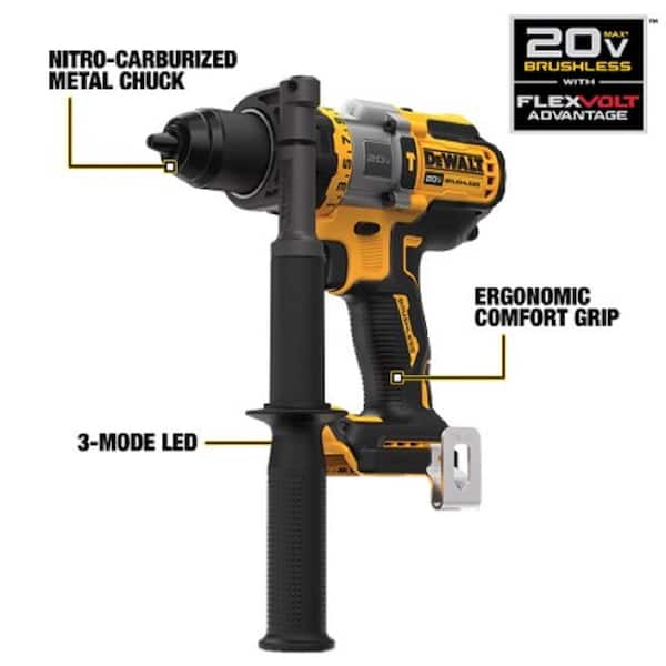 20V MAX Brushless Cordless 1/2 in. Hammer Drill/Driver with FLEXVOLT ADVANTAGE (Tool Only)