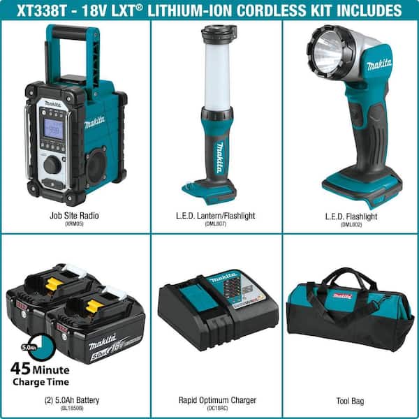 18V LXT Lithium-Ion Cordless Emergency Preparedness 3-Pc. Combo Kit (5.0Ah)