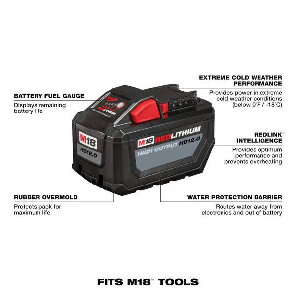 M18 FUEL 18V Lithium-Ion Brushless Cordless Super SAWZALL Orbital Recip Saw. 12.0 Ah. Battery & 8.0ah Starter Kit