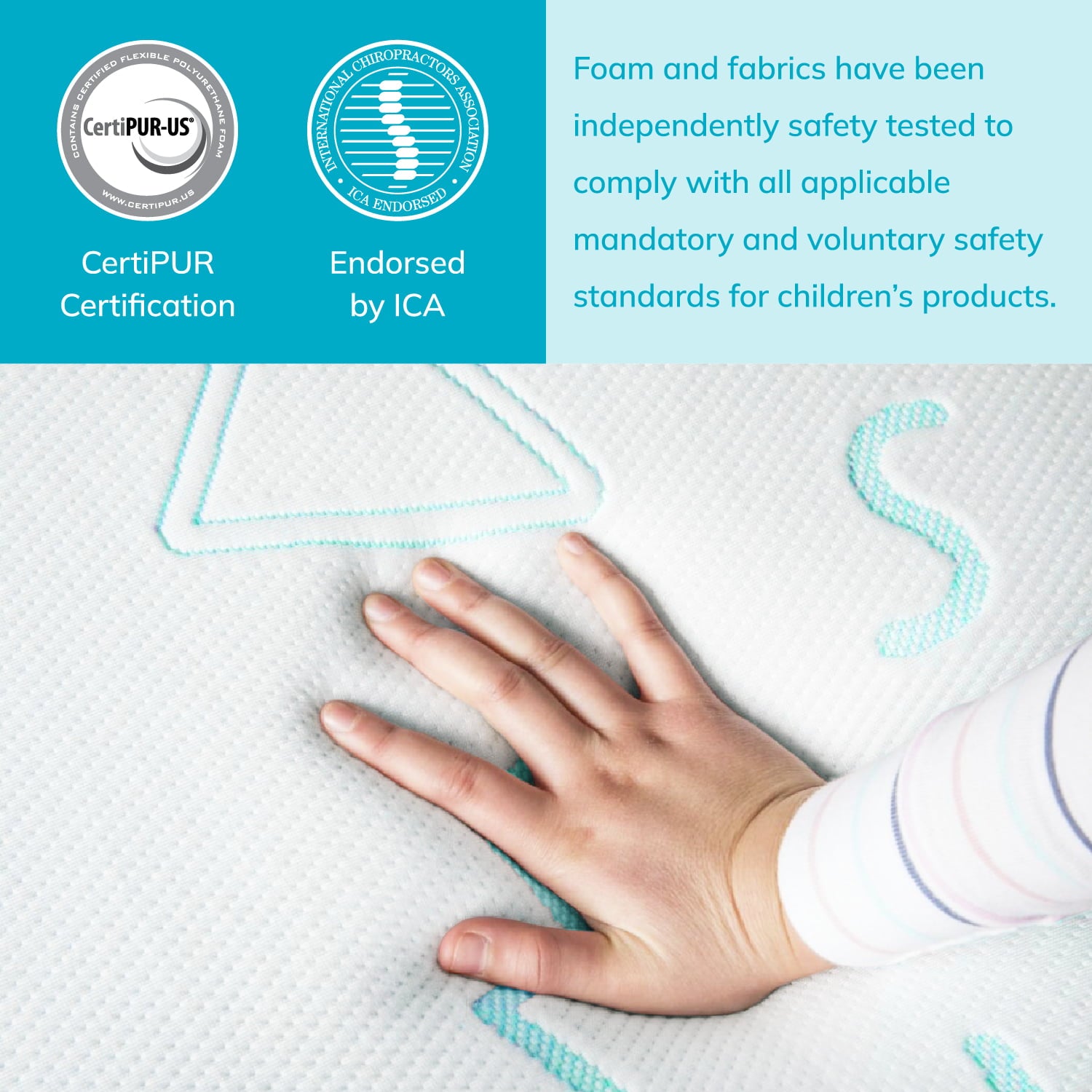 5 inch Memory Foam Mattress for Kids. Twin Size Mattress for Bunk Bed. Blue