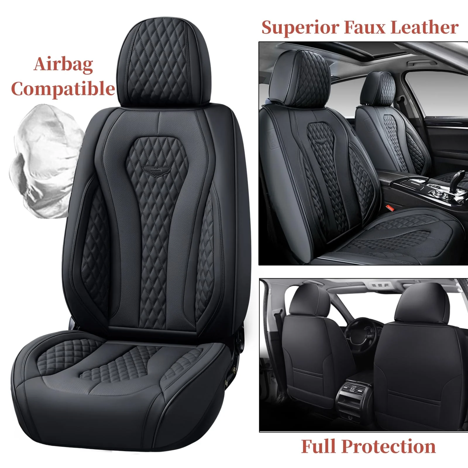 Coverado Waterproof Car Seat Covers Full Set