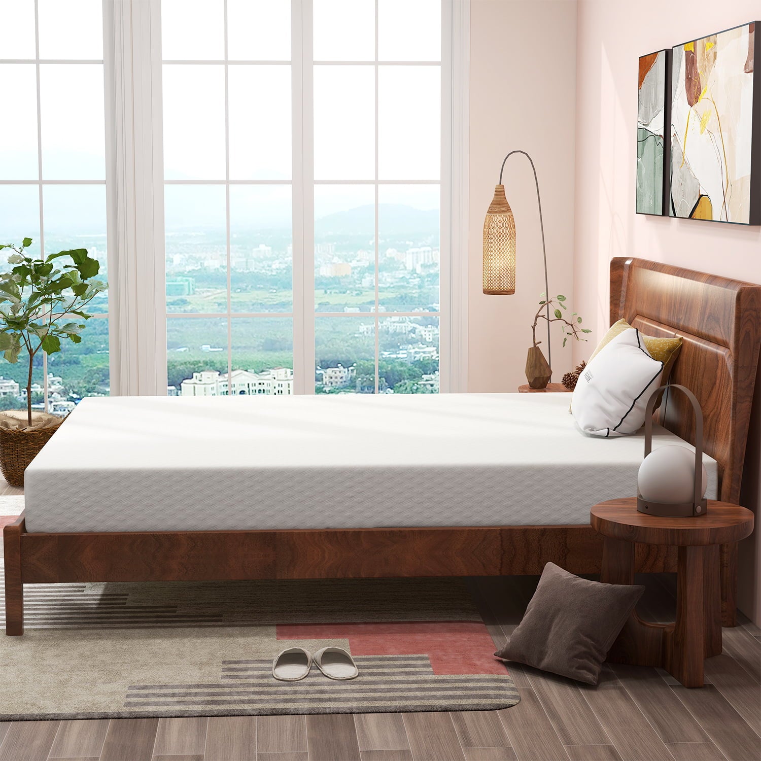 Mattress. 8 Gel Memory Foam Mattress with Removable Cover Mattress in a Box Medium Firm Mattress