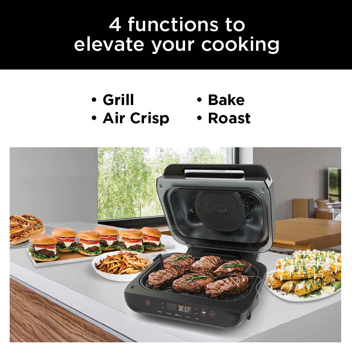 Foodi Smart XL 4-in-1 Indoor Grill with 4-Quart Air Fryer. Roast. Bake. and Smart Cook System. FG550