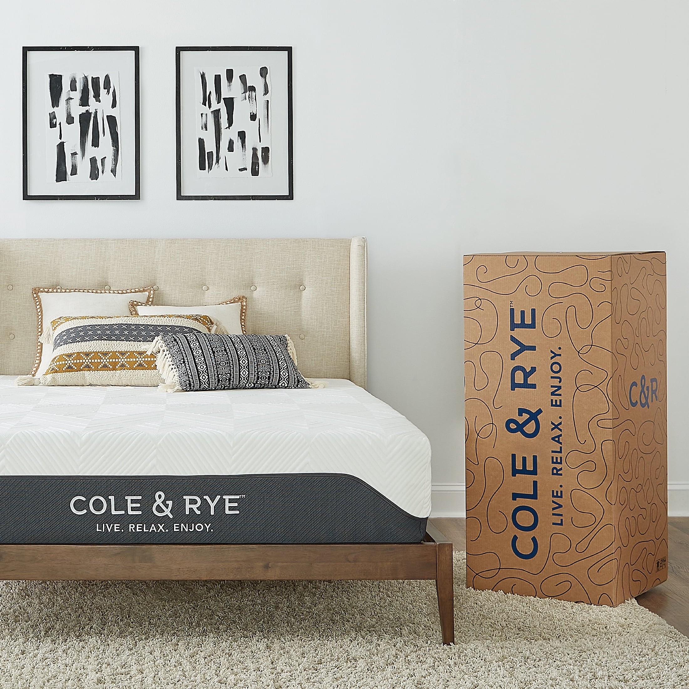 & Rye Spirit 12 Medium Plush Hybrid of Gel Memory Foam and Spring Mattress. Queen