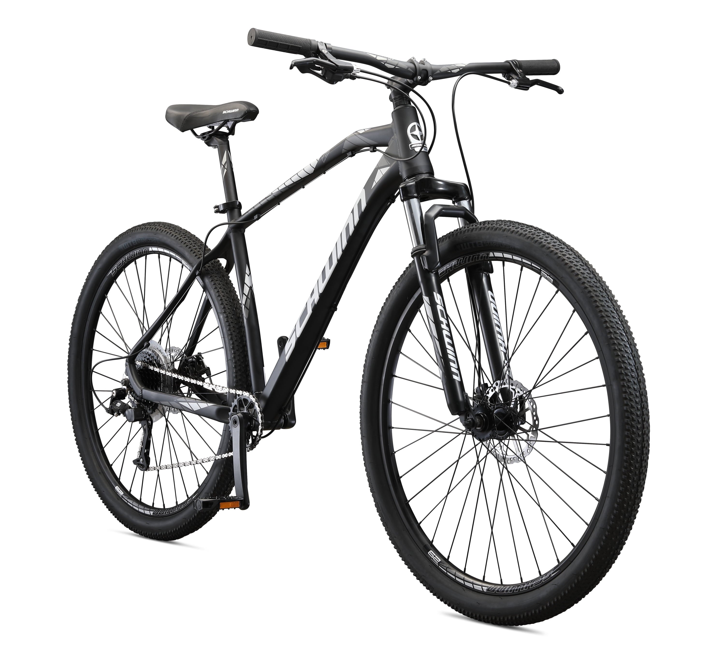 Taff Mountain Bike. 29-Inch Wheels. 8 Speeds. Black / White