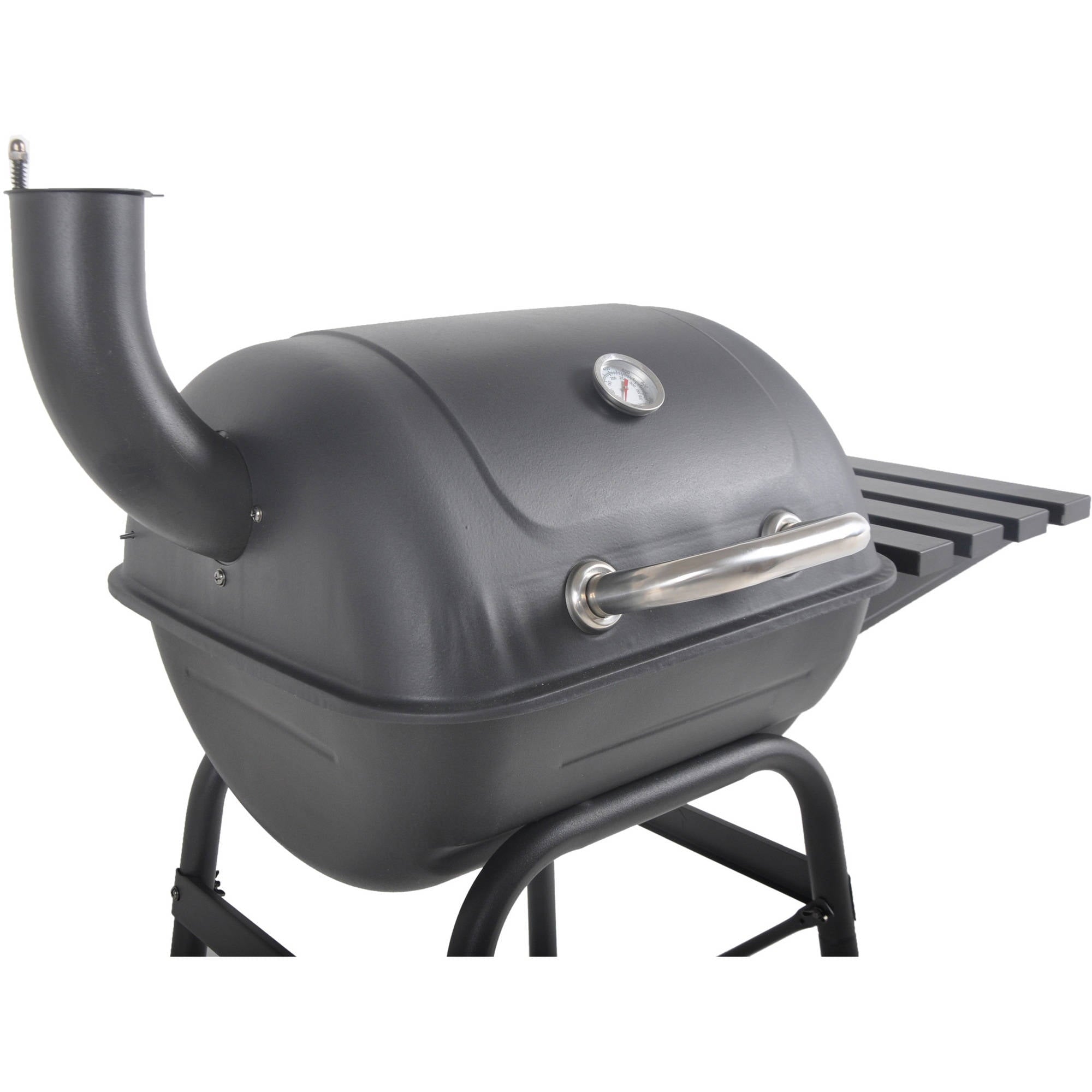 26 Mini Barrel Charcoal Grill with Side Shelf. Black. CBC1760W