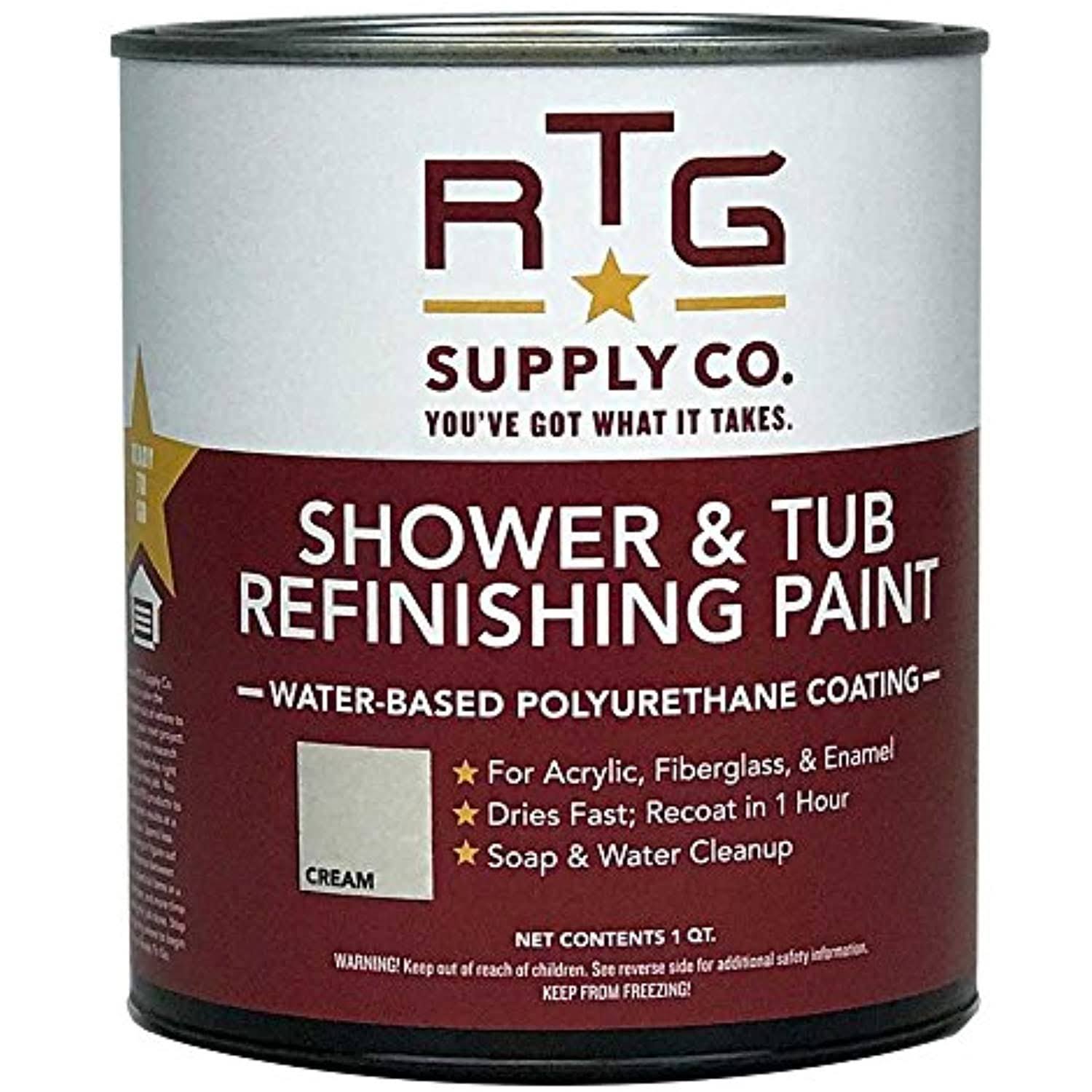 RTG Shower & Tub Refinishing Paint (Cream)