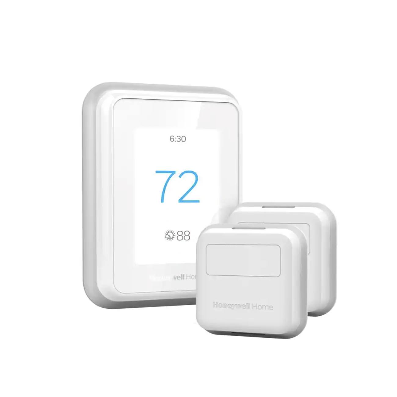 Honeywell Home T9 7-Day Programmable Smart Thermostat with Touchscreen Display and 2-Pack of Smart Room Sensors White