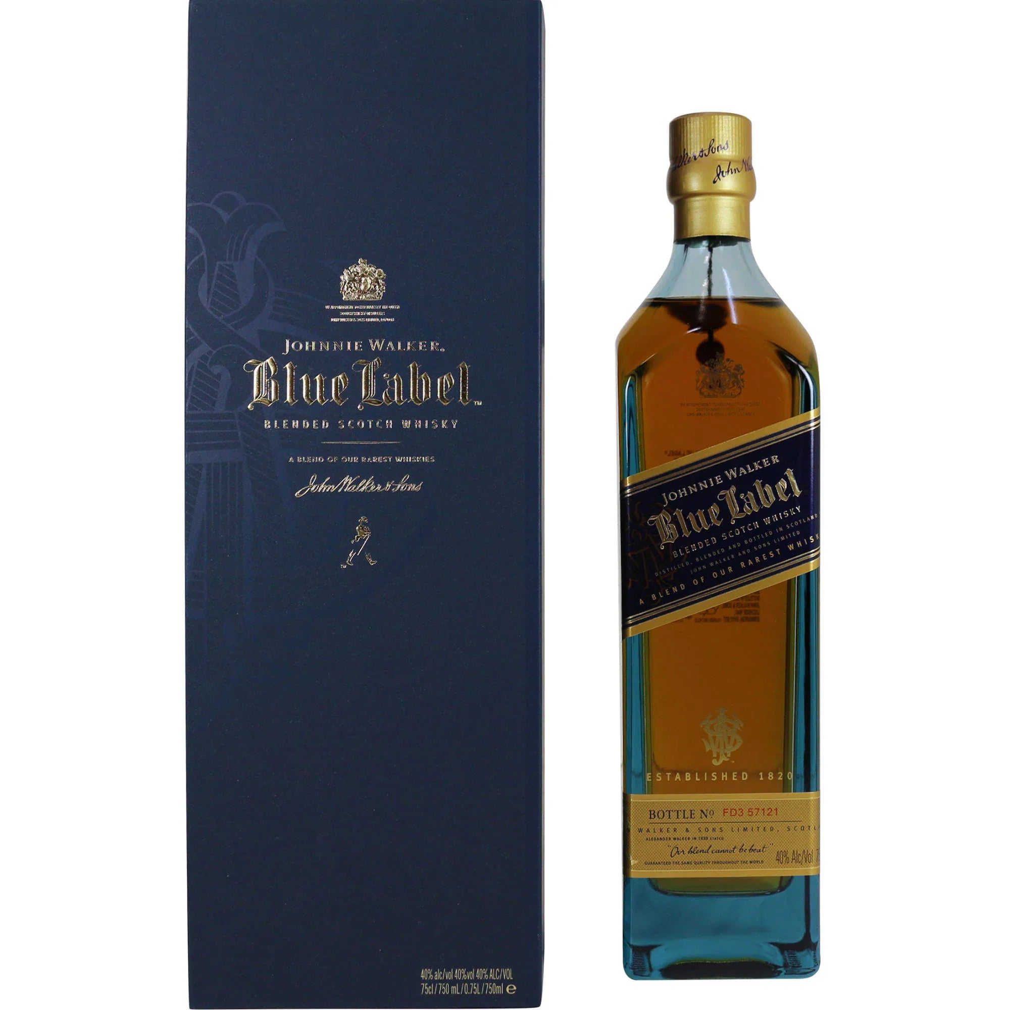 Johnnie Walker Blue Label Blended Scotch Whisky - 750 ml bottle - MadeInUSA