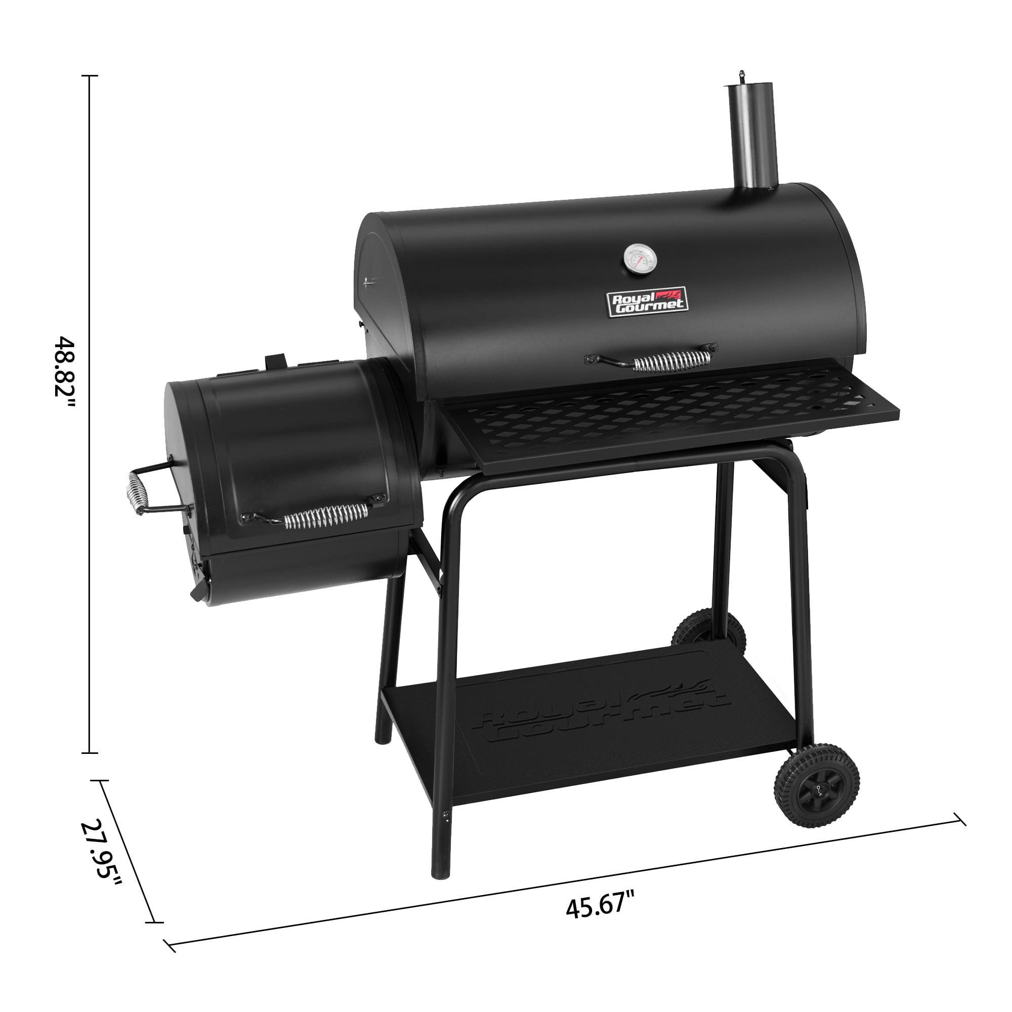 30 CC1830F Charcoal Grill with Offset Smoker
