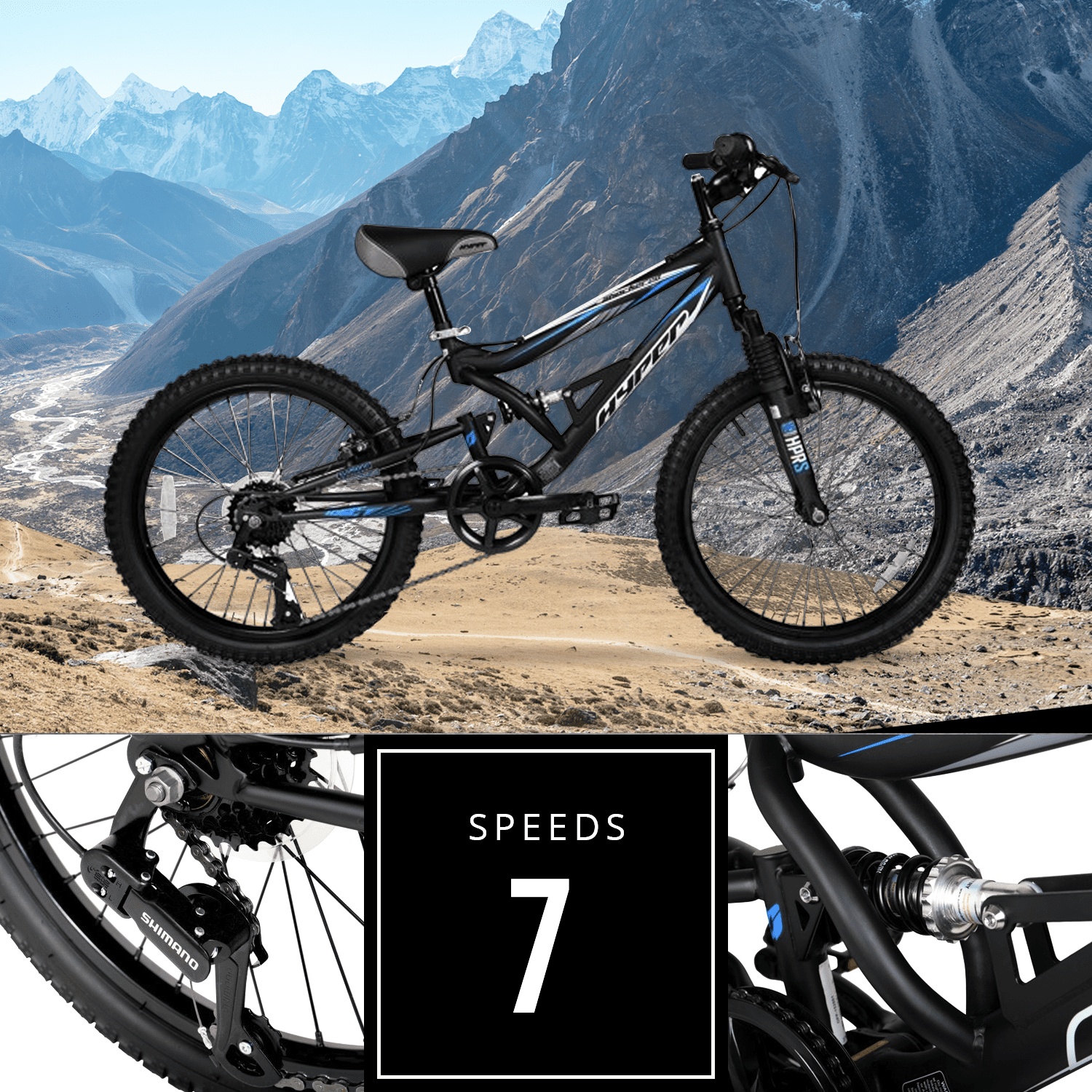 Bicycles 20 Boys Shocker Mountain Bike. Kids. Black